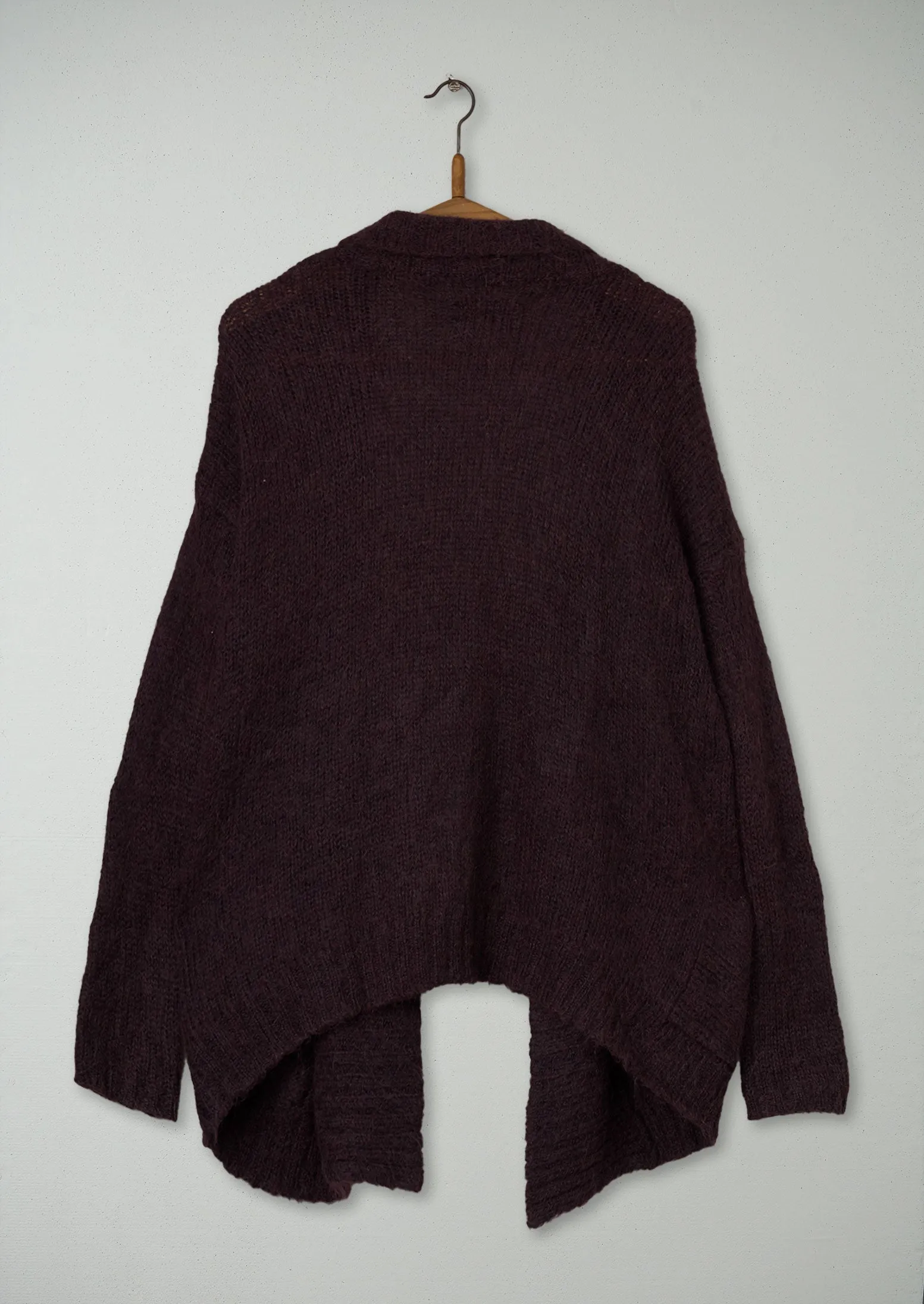 Reworn Suri Cardigan Size 8 (322) | Aubergine sold by TOAST product image thumbnail 2
