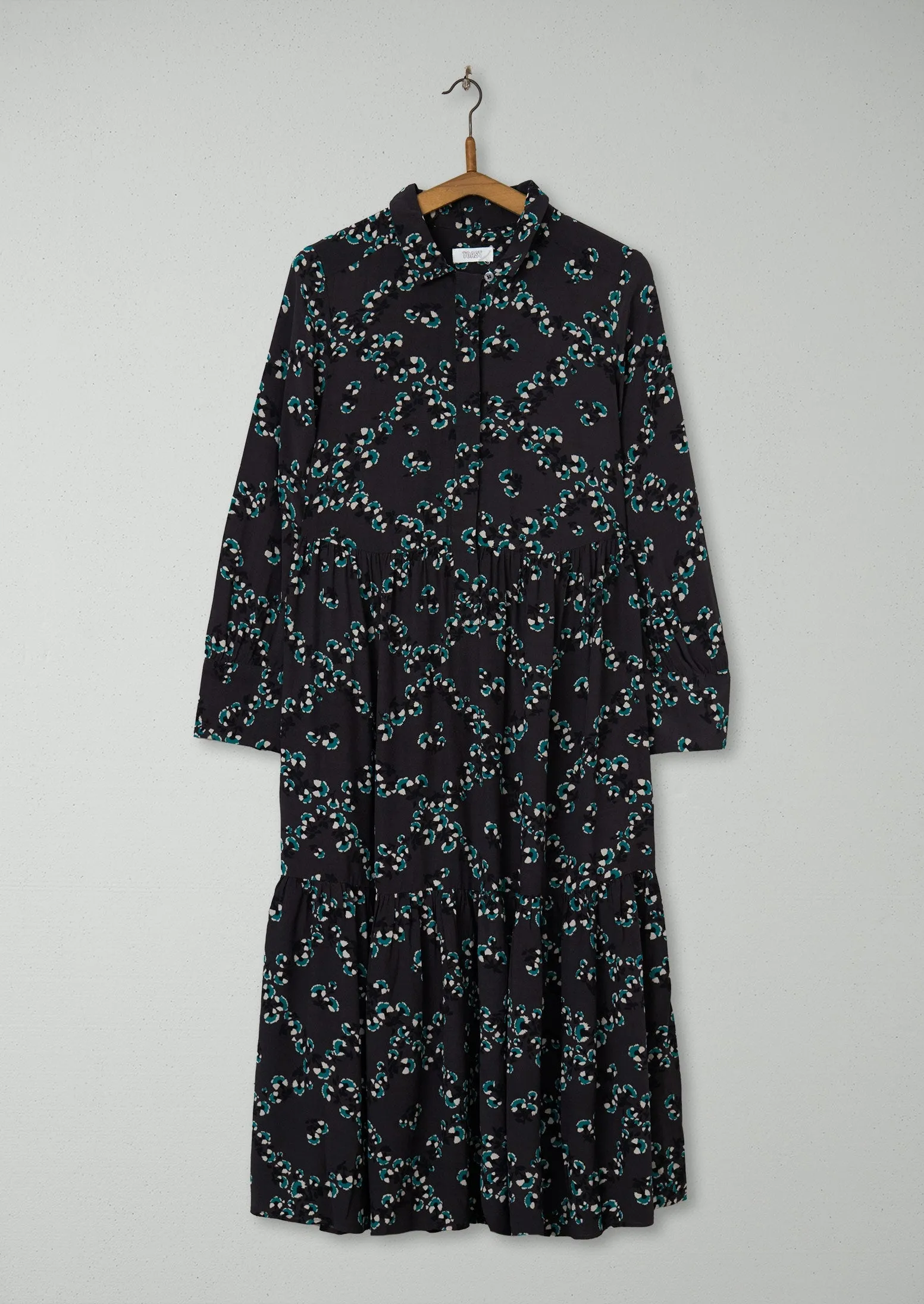 Reworn Floral Print Shirt Dress Size 6 (901) | Steel sold by TOAST