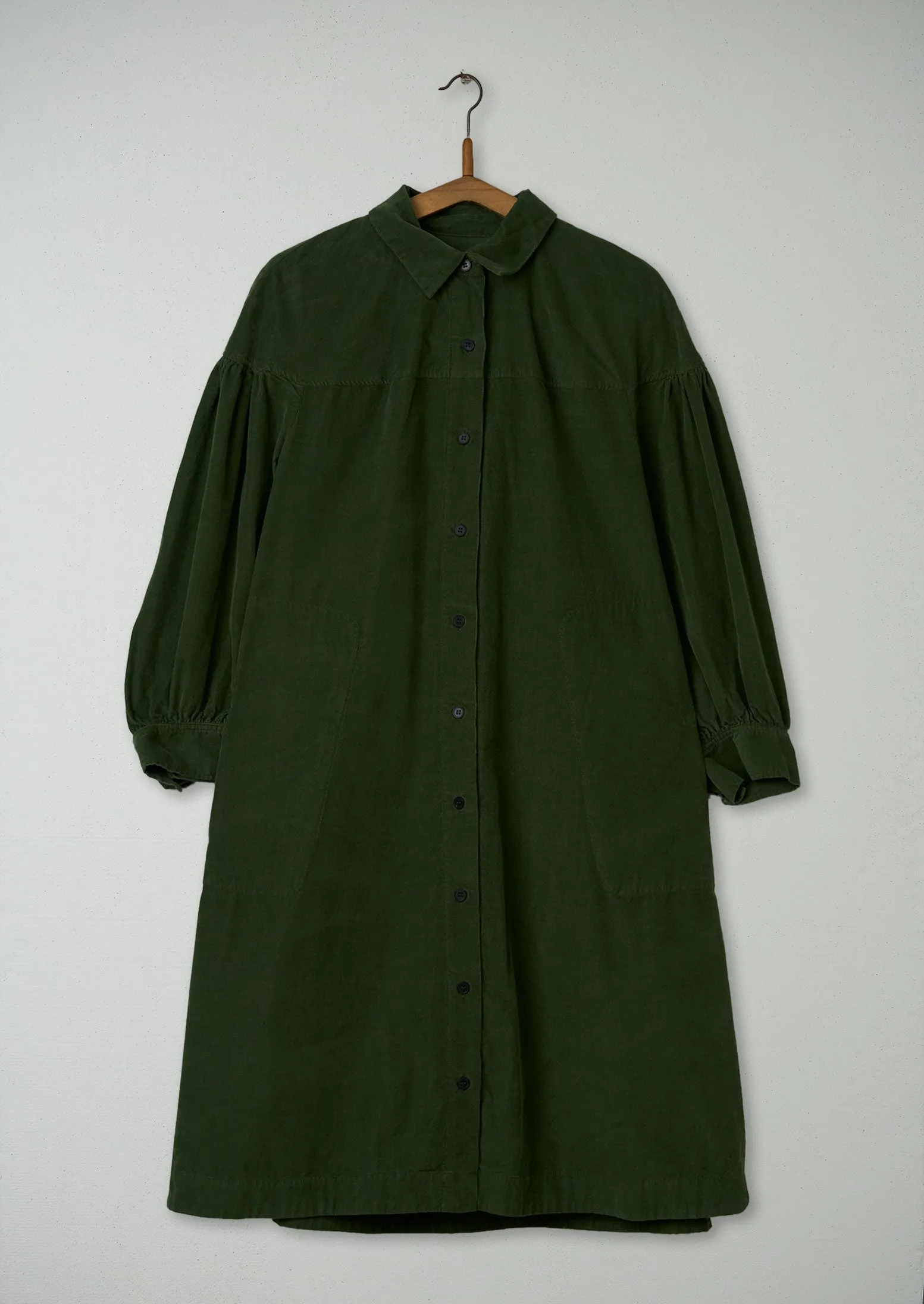 Reworn Needlecord Dress Size 10 (901) | Green sold by TOAST