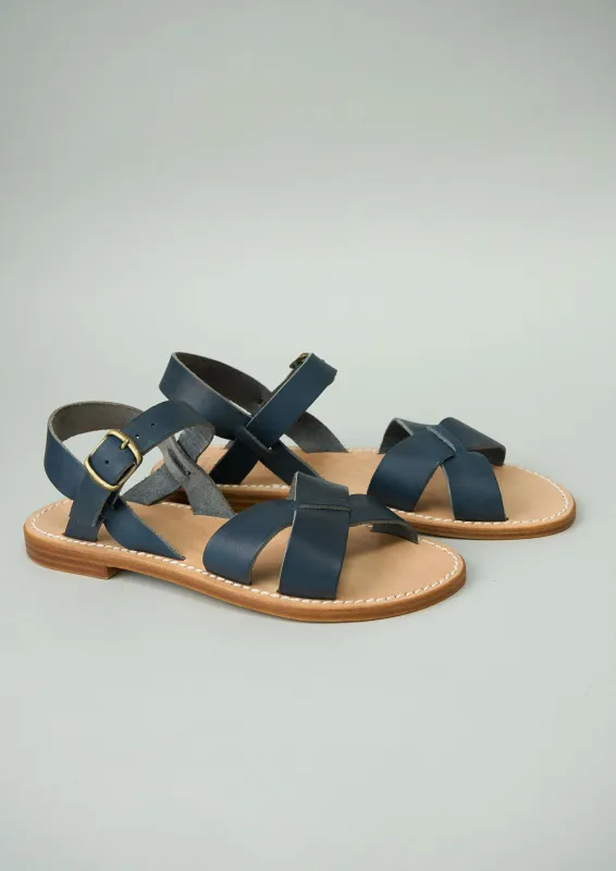 Reworn La Botte Gardiane Pac Sandals Size 36 (288) | Darkest Navy sold by TOAST