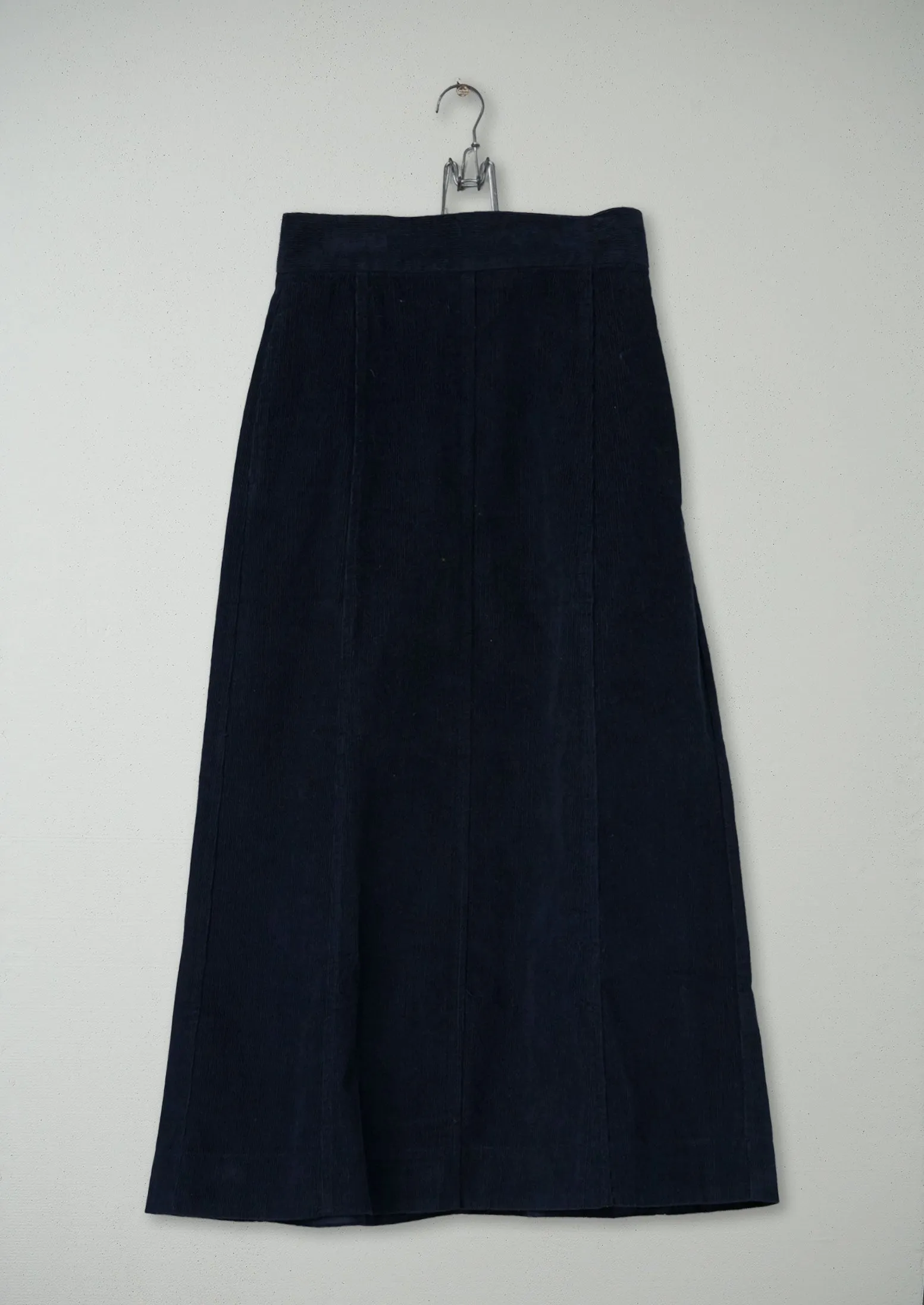 Reworn Cord Skirt Size 6 (164) | Dark Navy sold by TOAST