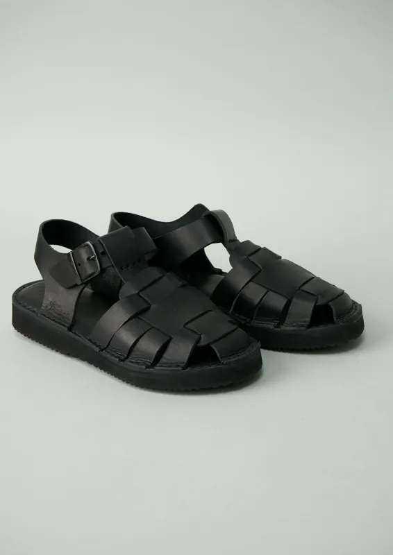 Reworn Fracap Ola Sandals Size 38 (250) | Black sold by TOAST