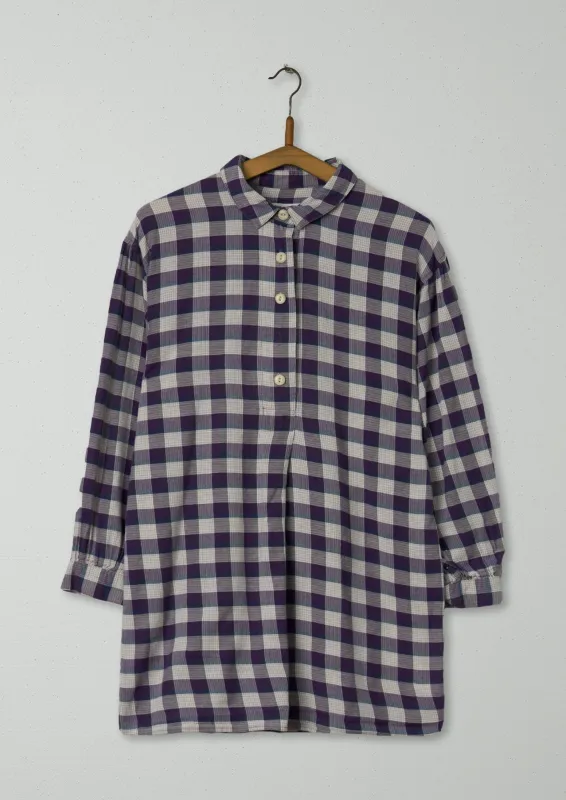 Reworn Check Tunic Shirt Size 10 (474) | Multi sold by TOAST