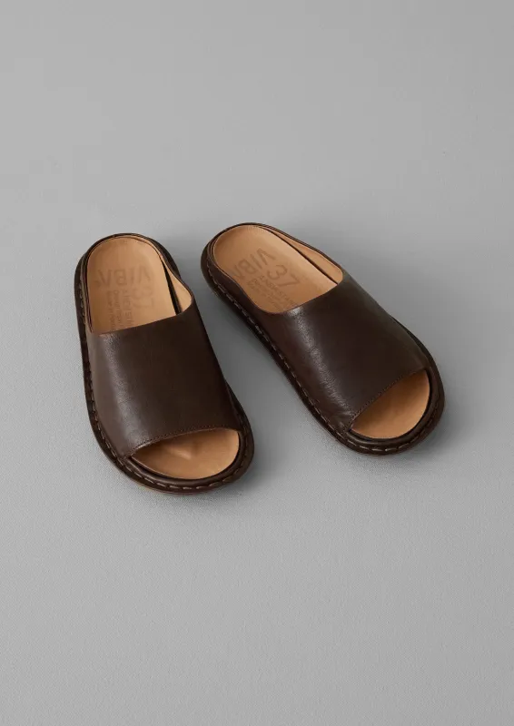 Vibae Open Toe Sandals | Cocoa Brown sold by TOAST