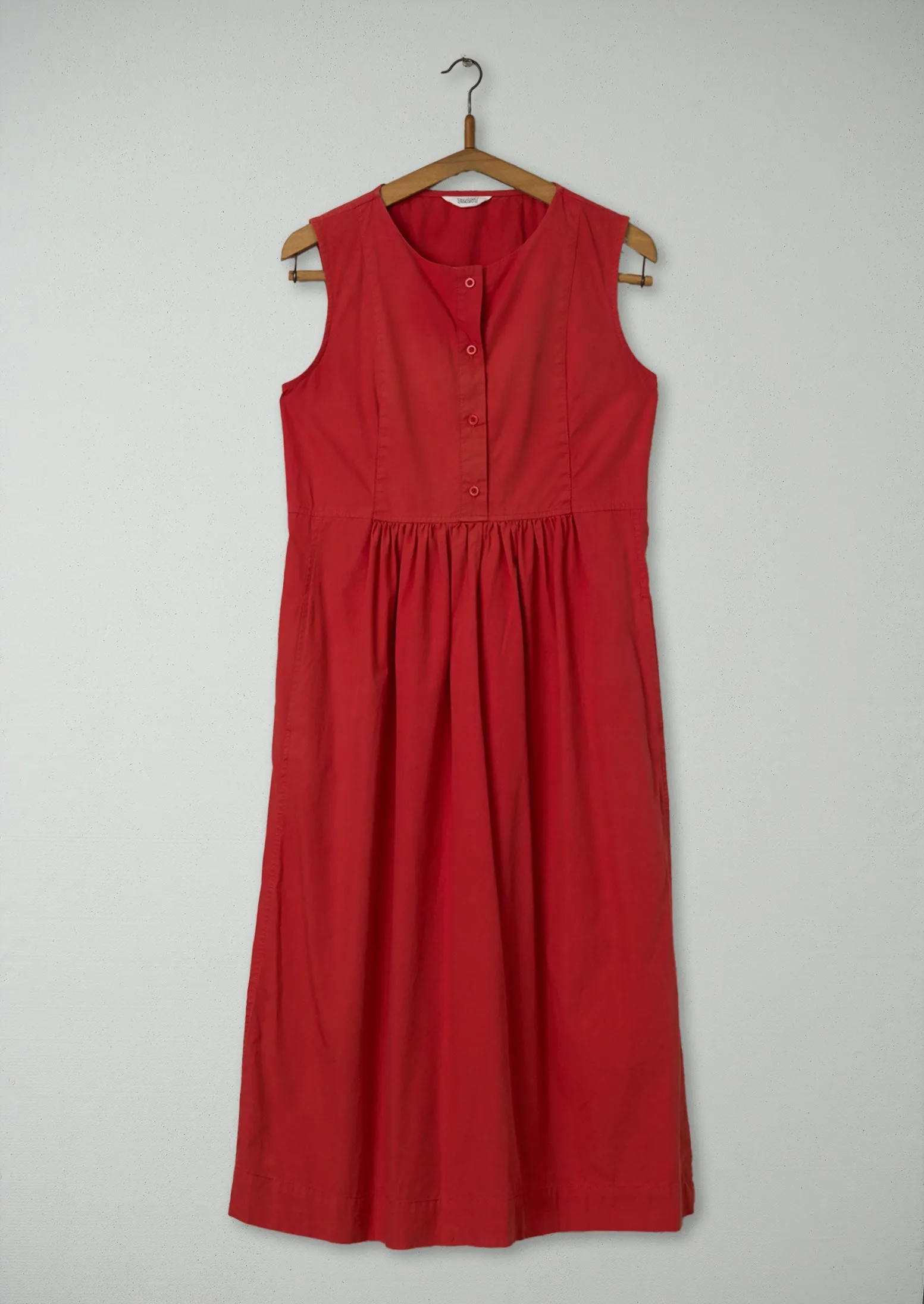 Reworn Buttoned Shift Dress Size 10 (894) | Blood Orange sold by TOAST