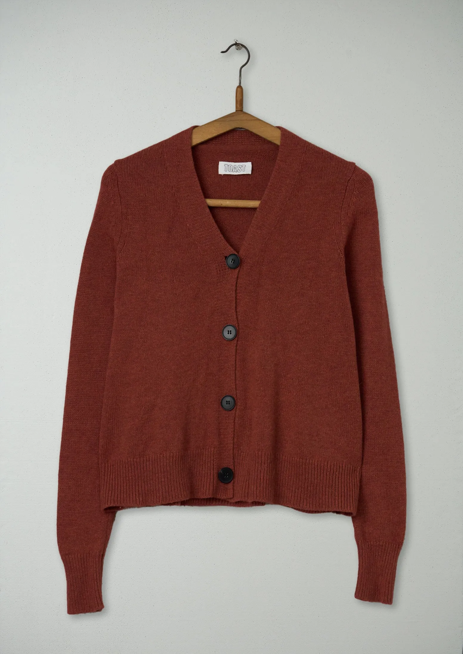 Reworn Boxy Cardigan Size XS (337) | Rust sold by TOAST