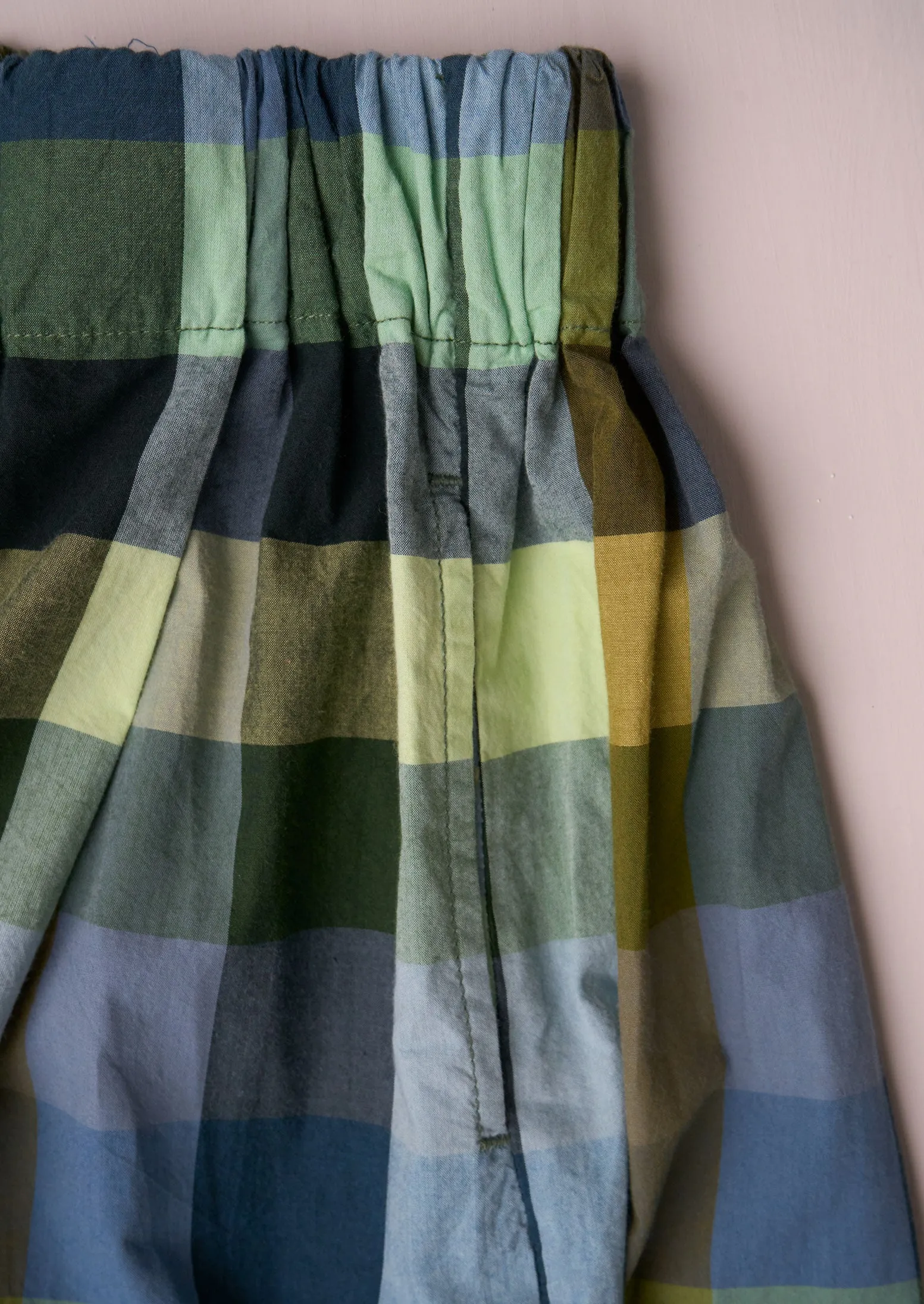 Renewed Cabin Check Organic Cotton Skirt Size L (007) | Multi sold by TOAST product image thumbnail 3