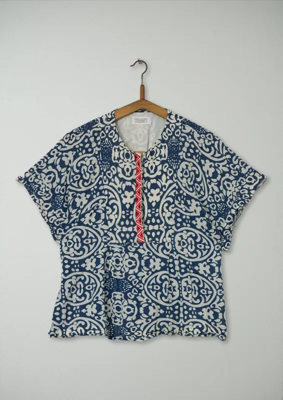 Reworn Batik Print Top Size 8 (554) | Multi sold by TOAST