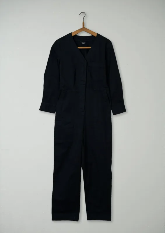 Reworn Cotton Twill Jumpsuit Size 8 (592) | Slate sold by TOAST