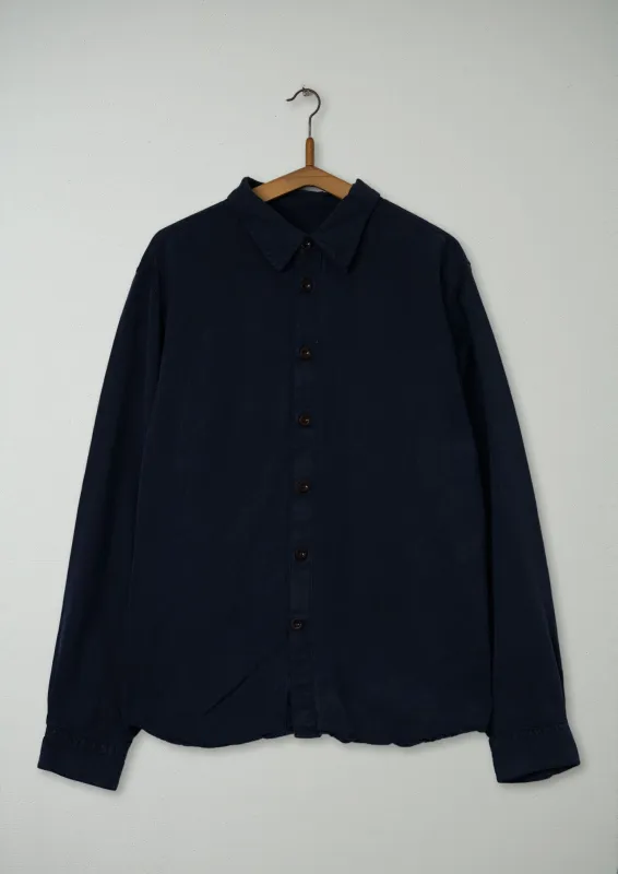 Reworn Mens Point Collar Shirt Size L (018) | Midnight made by TOAST