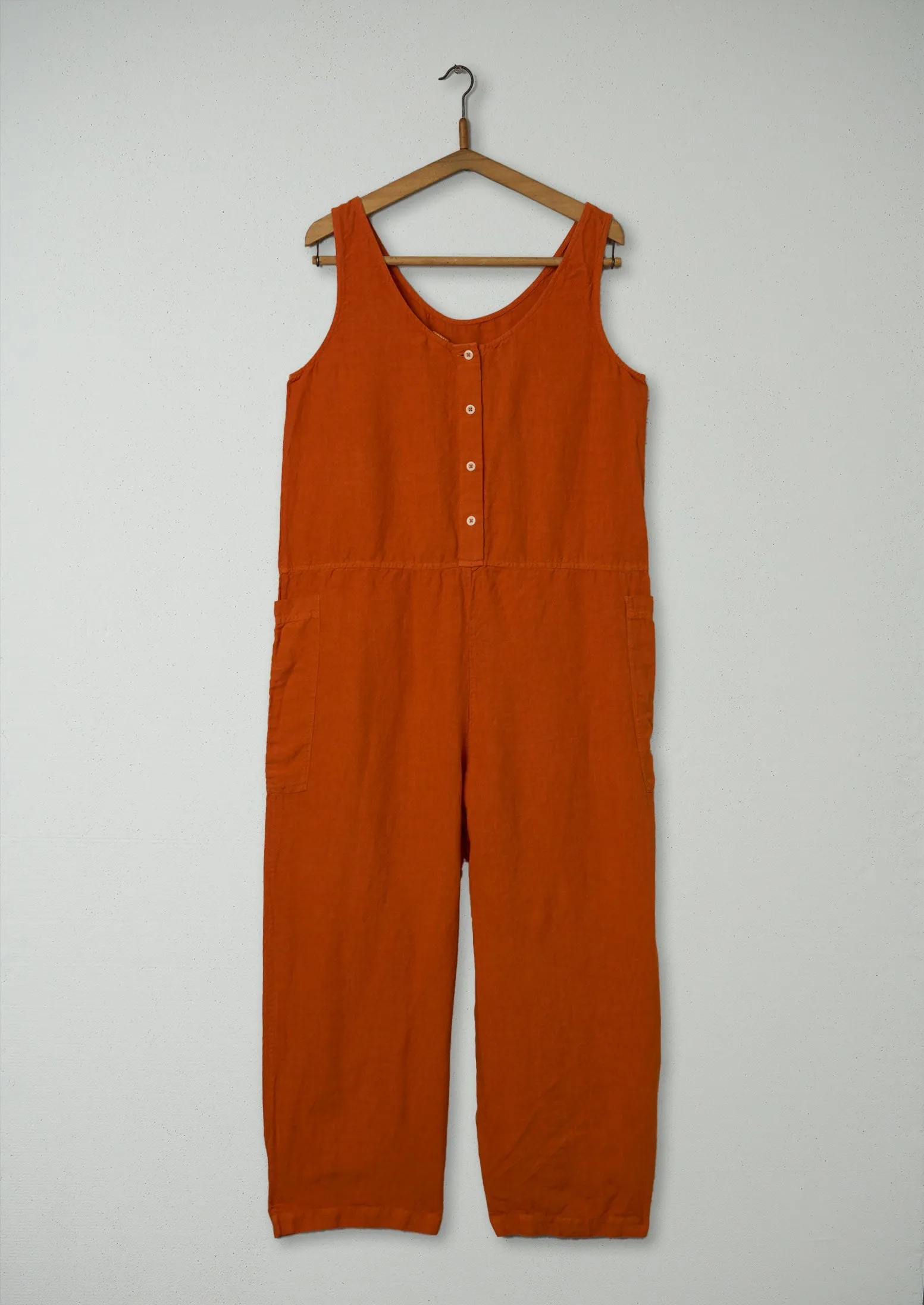 Reworn Linen Jumpsuit Size M (586) | Persian Orange sold by TOAST product image thumbnail 2