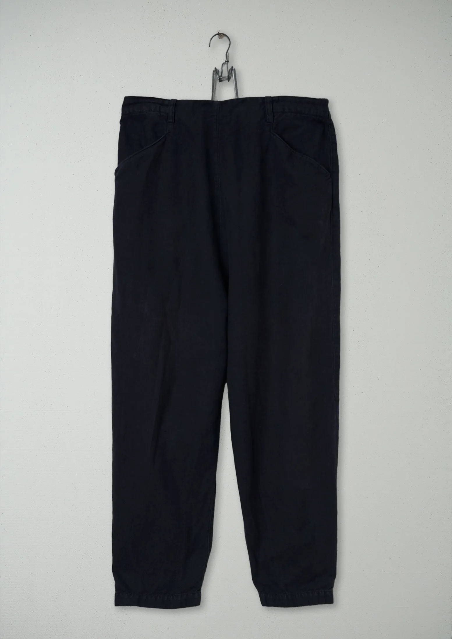 Reworn Alix Cotton Linen Trousers Size 12 (558) | Slate sold by TOAST