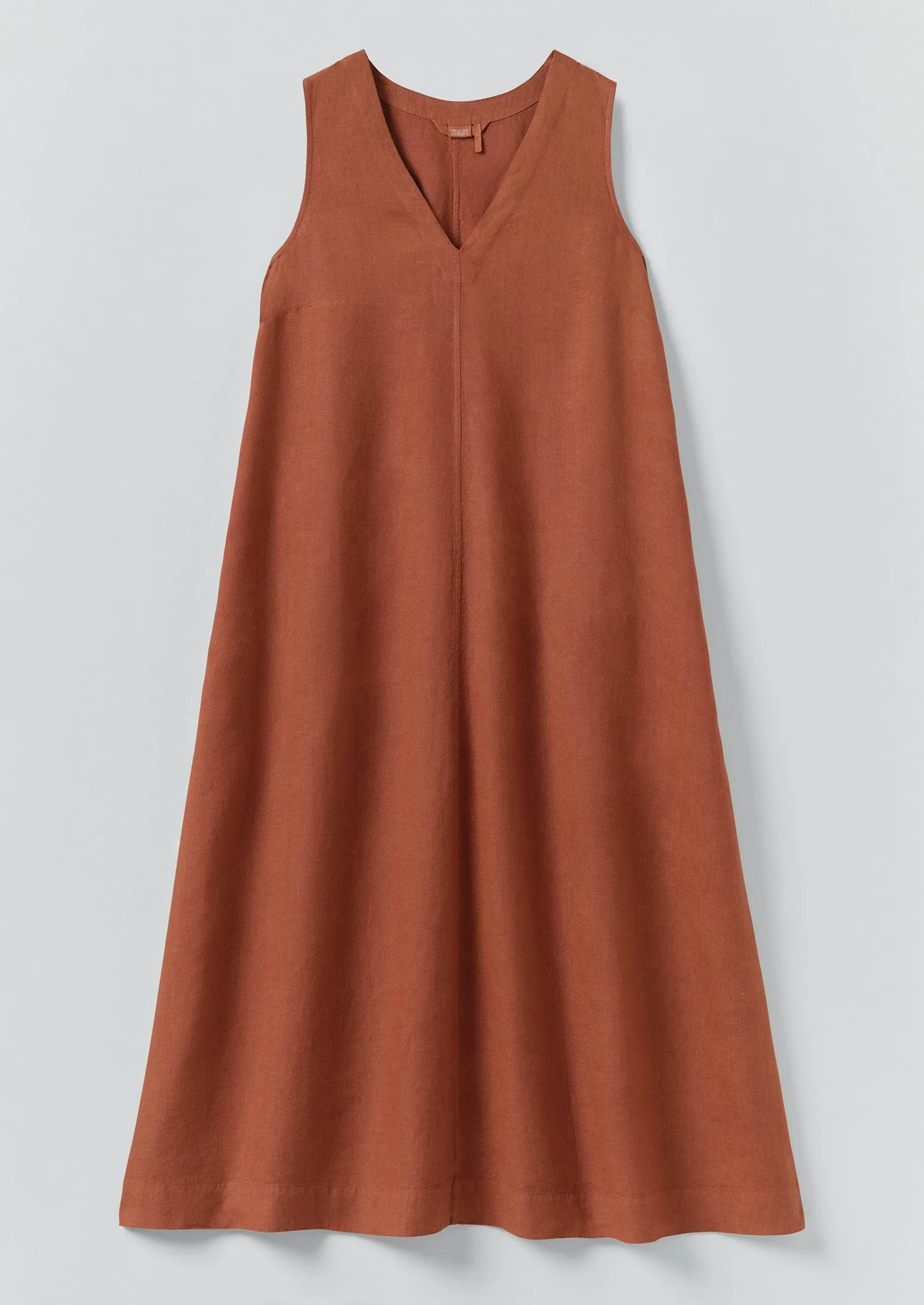 Garment Dyed Linen Sleeveless Dress | Burnt Sienna sold by TOAST