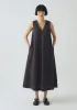 Garment Dyed Linen Sleeveless Dress | Black Pepper sold by TOAST