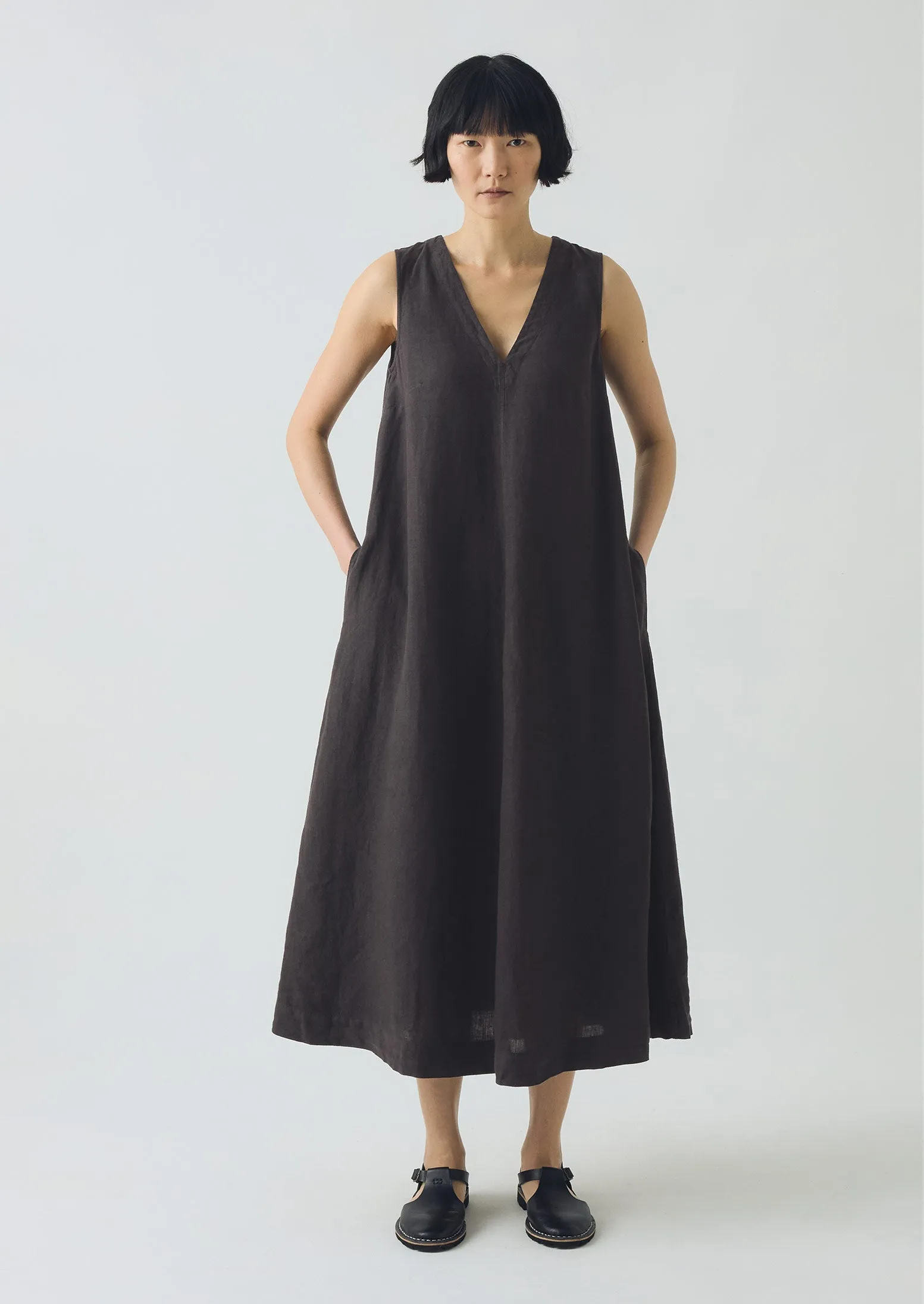 Garment Dyed Linen Sleeveless Dress | Black Pepper sold by TOAST product image thumbnail 2