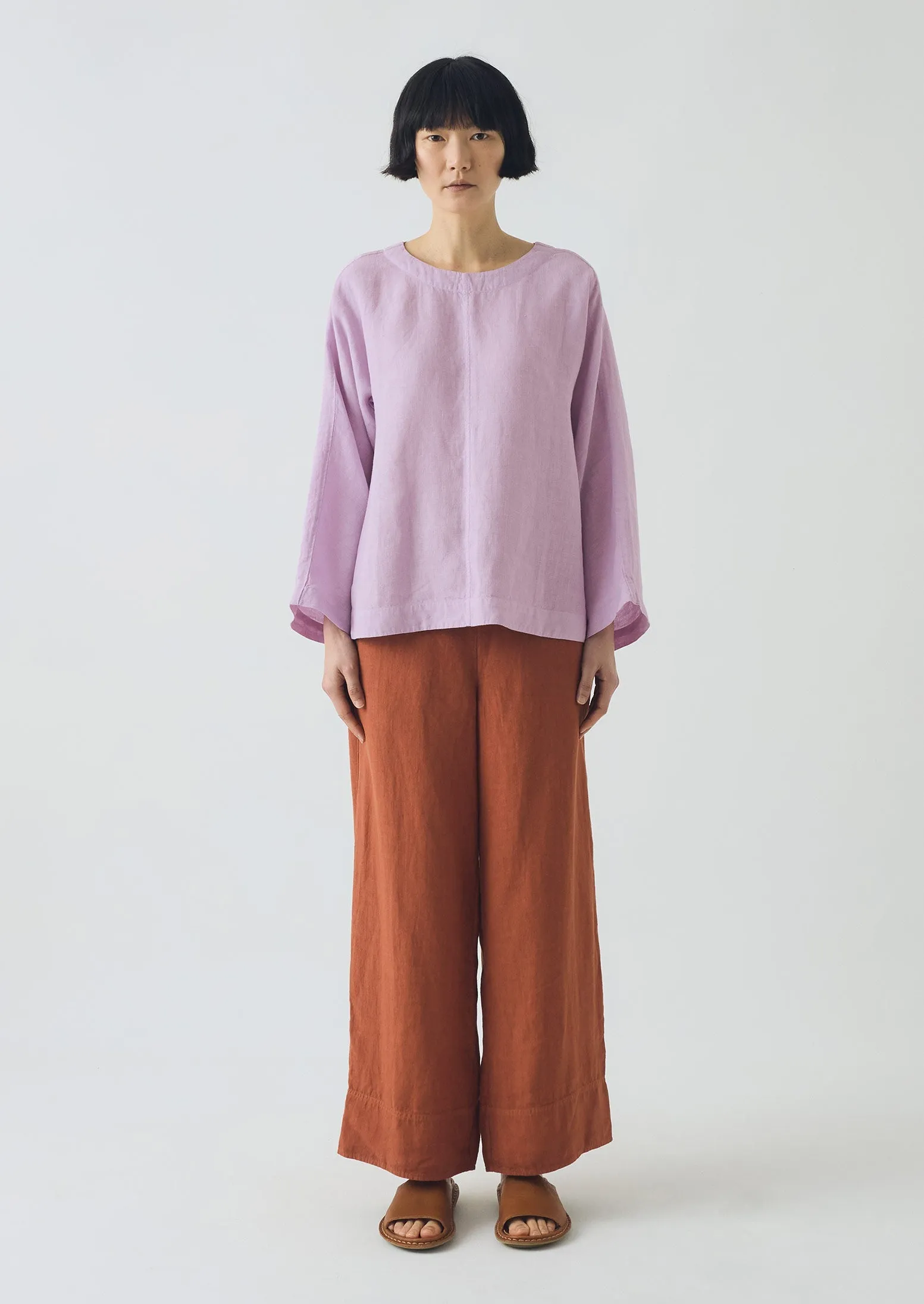 Garment Dyed Linen Top | Lilac sold by TOAST product image thumbnail 4