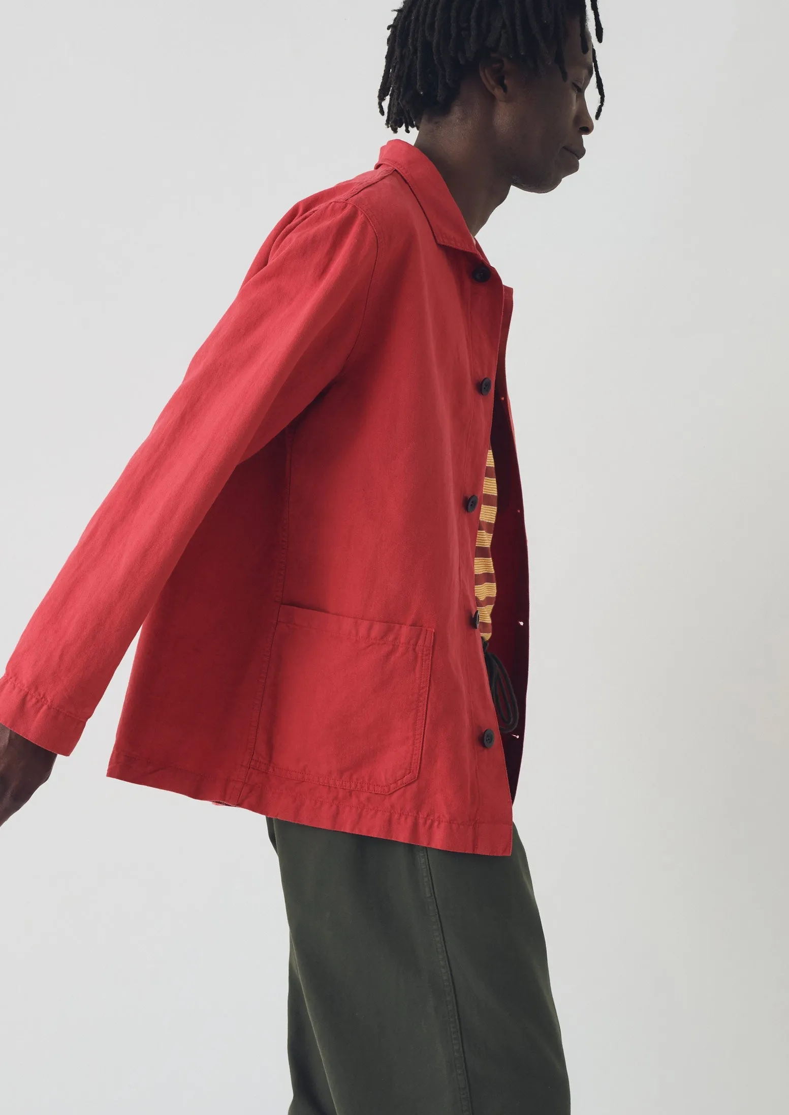 Arlo Garment Dyed Herringbone Jacket | Cardinal Red sold by TOAST product image thumbnail 2