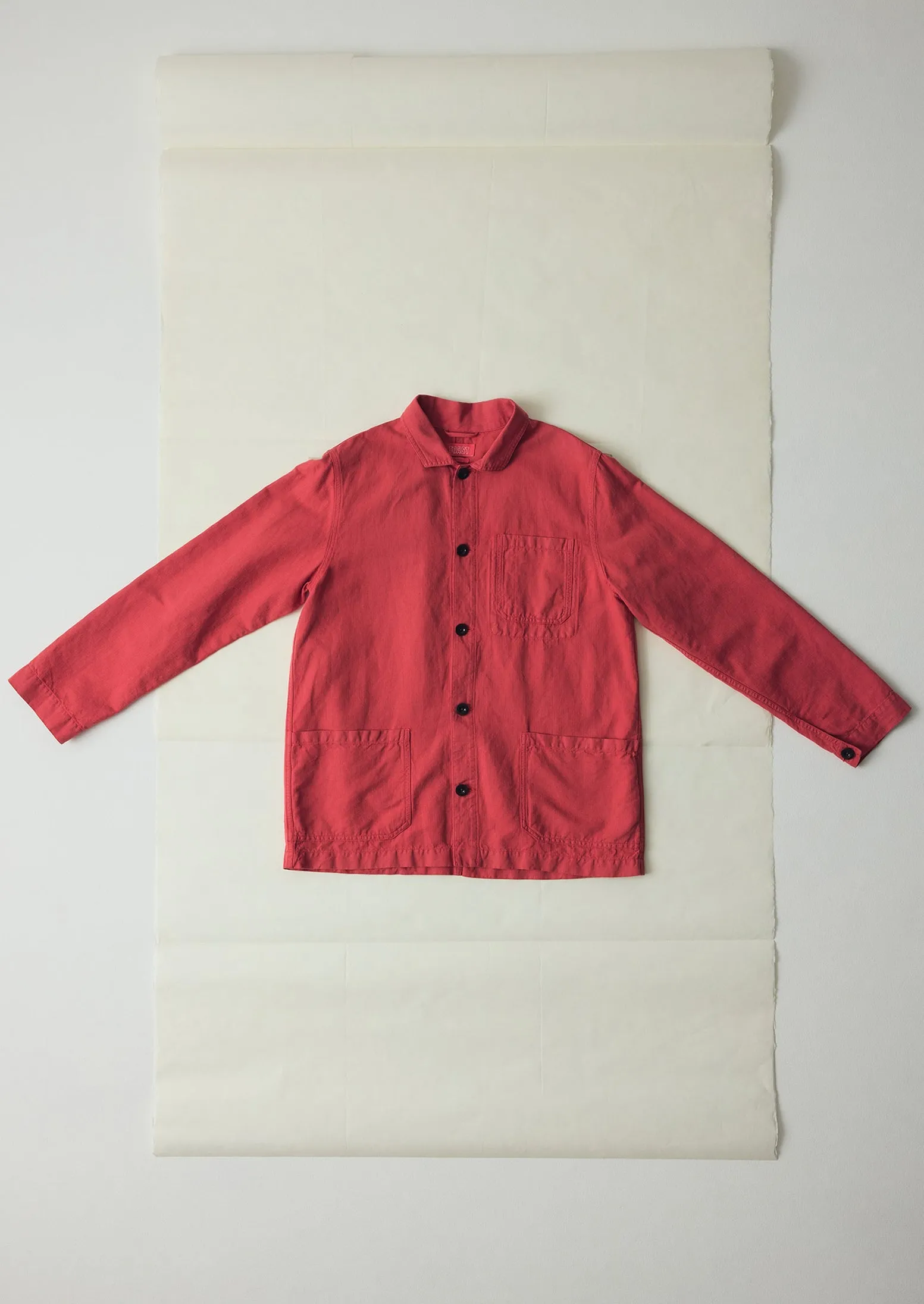 Arlo Garment Dyed Herringbone Jacket | Cardinal Red sold by TOAST
