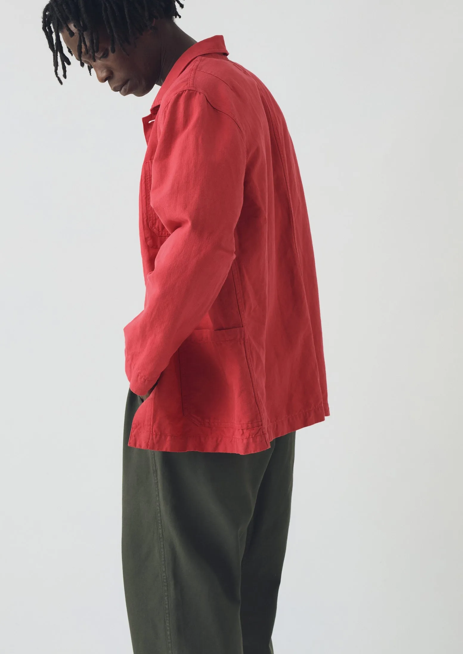 Arlo Garment Dyed Herringbone Jacket | Cardinal Red sold by TOAST product image thumbnail 5