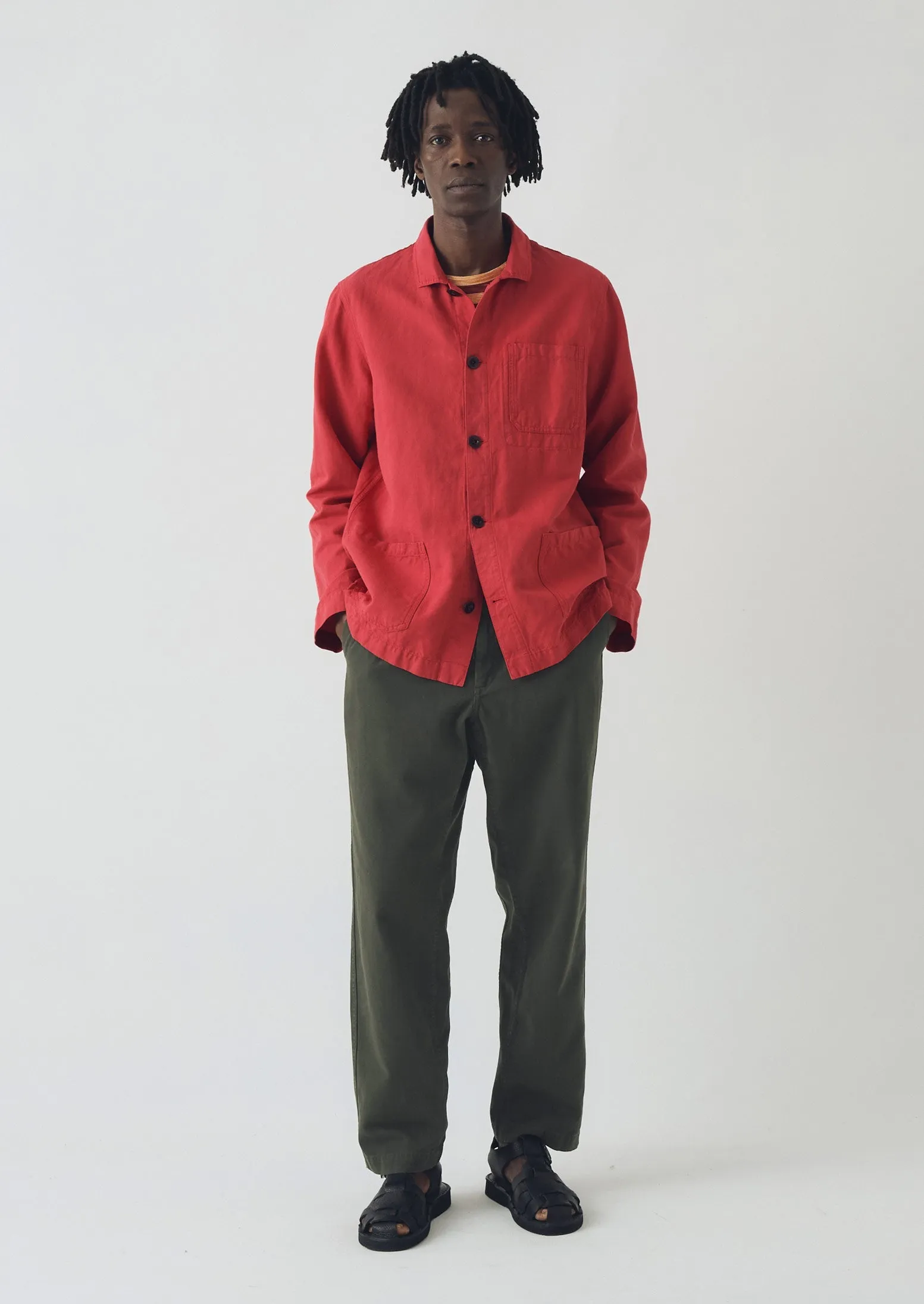 Arlo Garment Dyed Herringbone Jacket | Cardinal Red sold by TOAST product image thumbnail 3