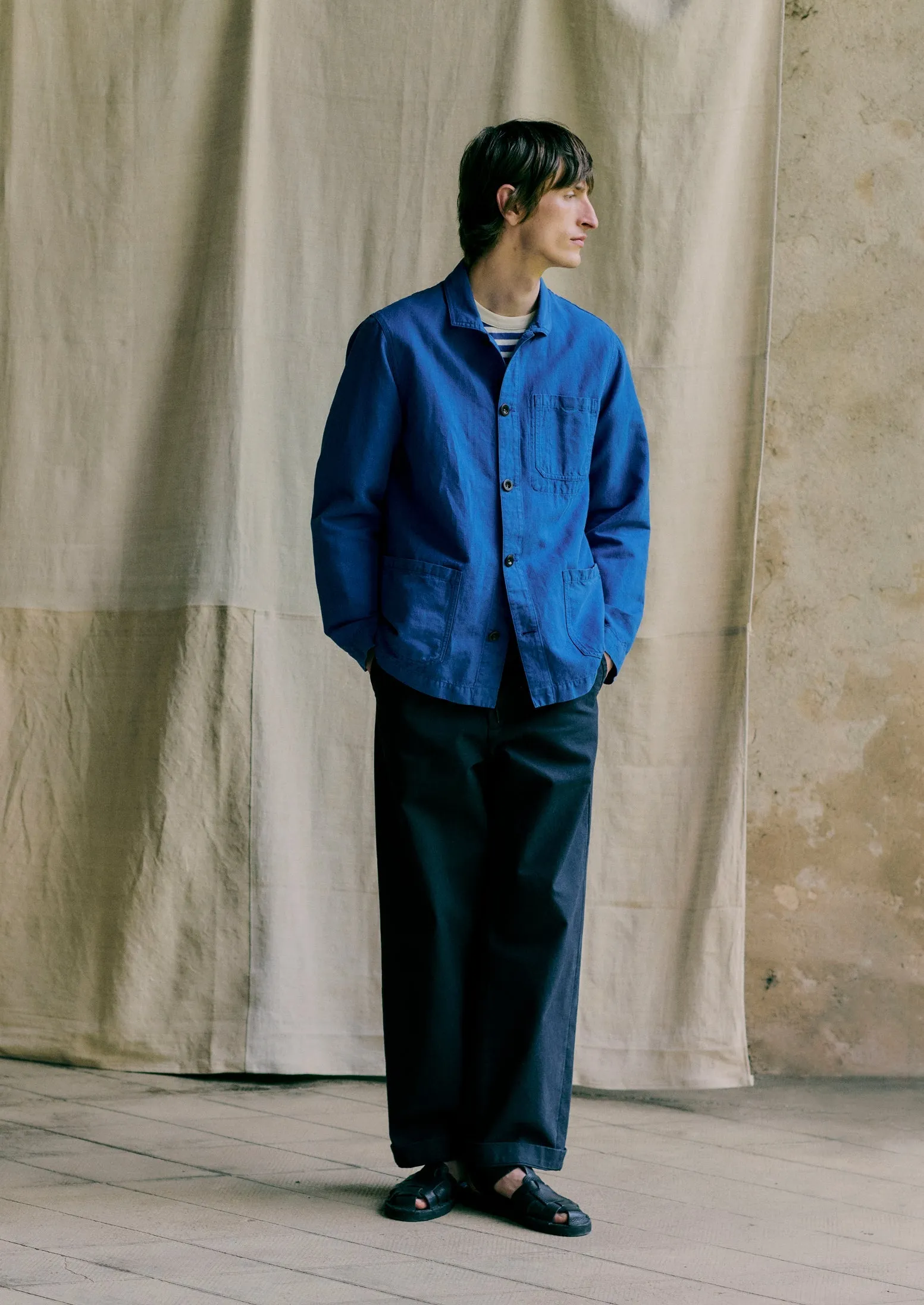 Arlo Garment Dyed Herringbone Jacket | Delft sold by TOAST product image thumbnail 3