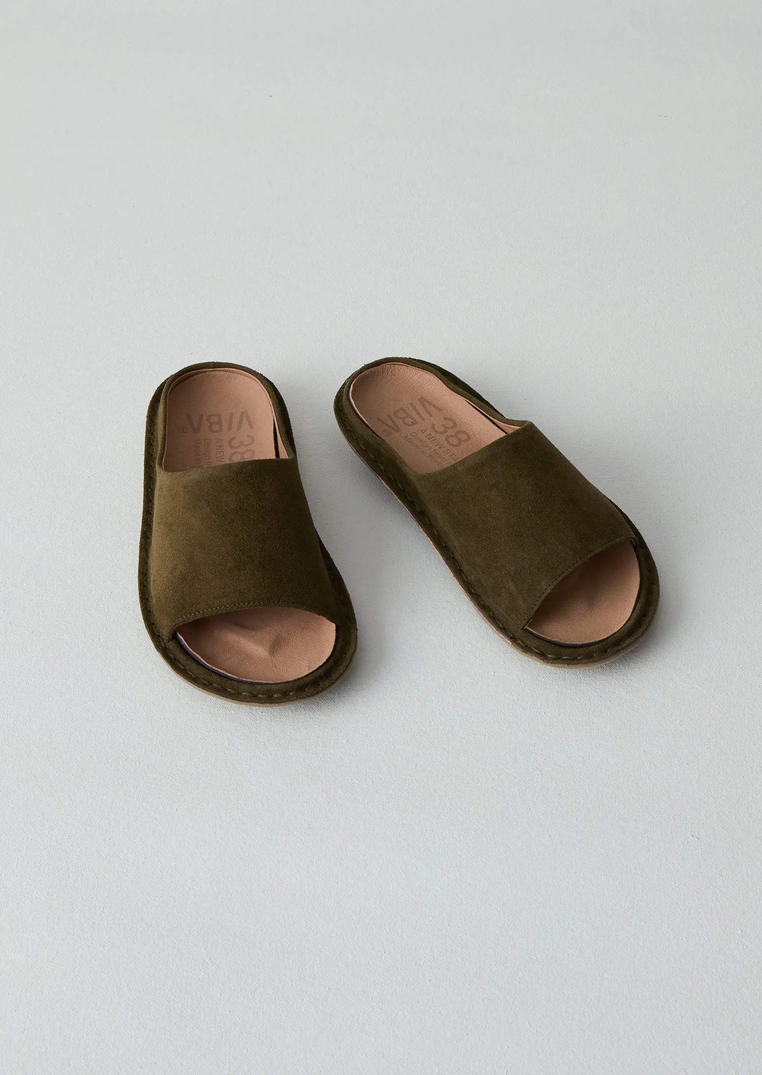 Vibae Open Toe Sandals | Olive sold by TOAST