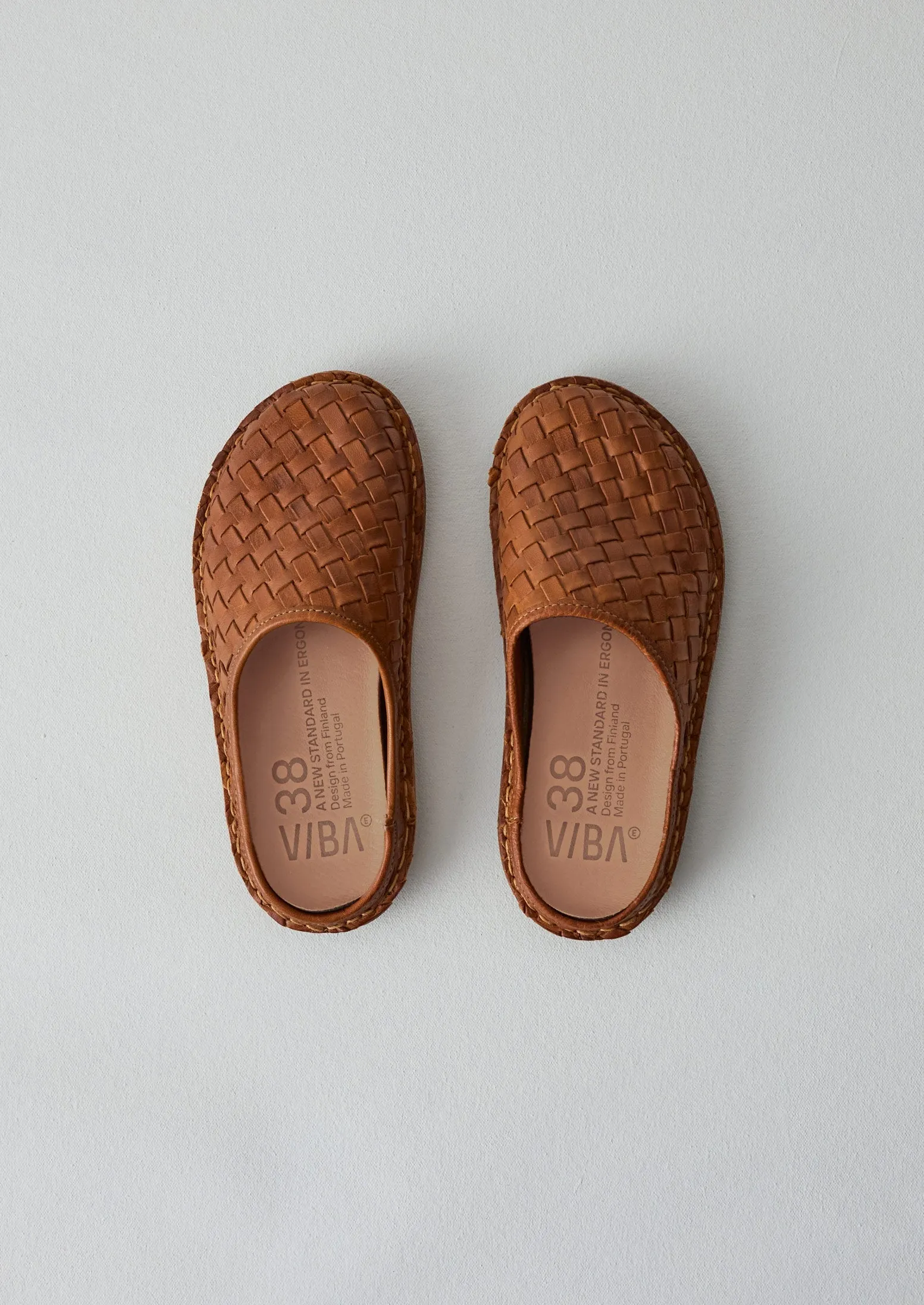 Vibae Roma Leather Woven Mules | Tan sold by TOAST product image thumbnail 3