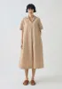 Seersucker Cotton Swing Dress | Terracotta/Ecru sold by TOAST
