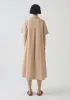Seersucker Cotton Swing Dress | Terracotta/Ecru sold by TOAST