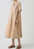 Seersucker Cotton Swing Dress | Terracotta/Ecru sold by TOAST