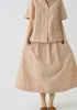 Stripe Cotton Seersucker Patch Pocket Skirt | Terracotta/Ecru sold by TOAST