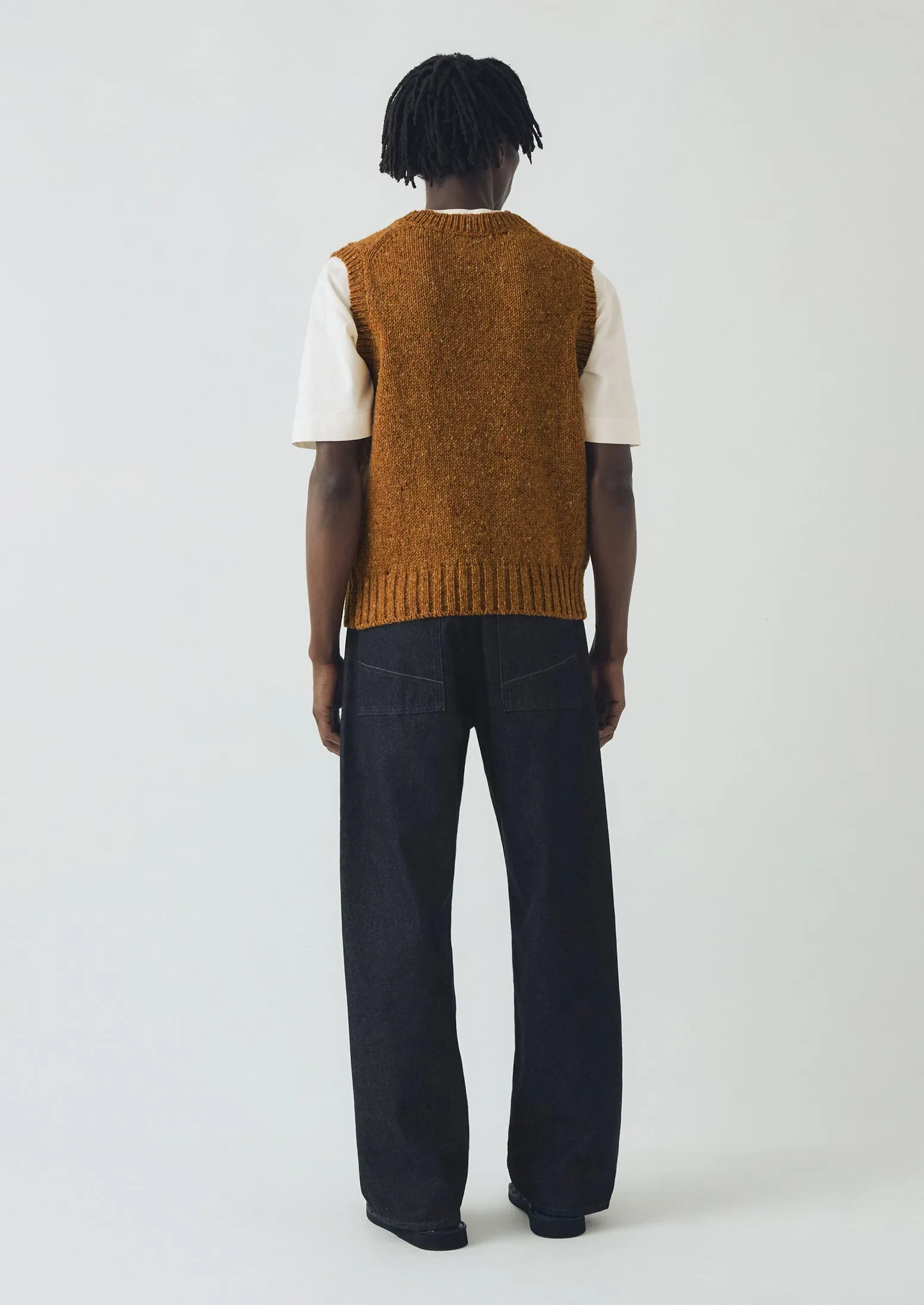 Donegal Wool Knitted Tank | Ochre sold by TOAST product image thumbnail 4