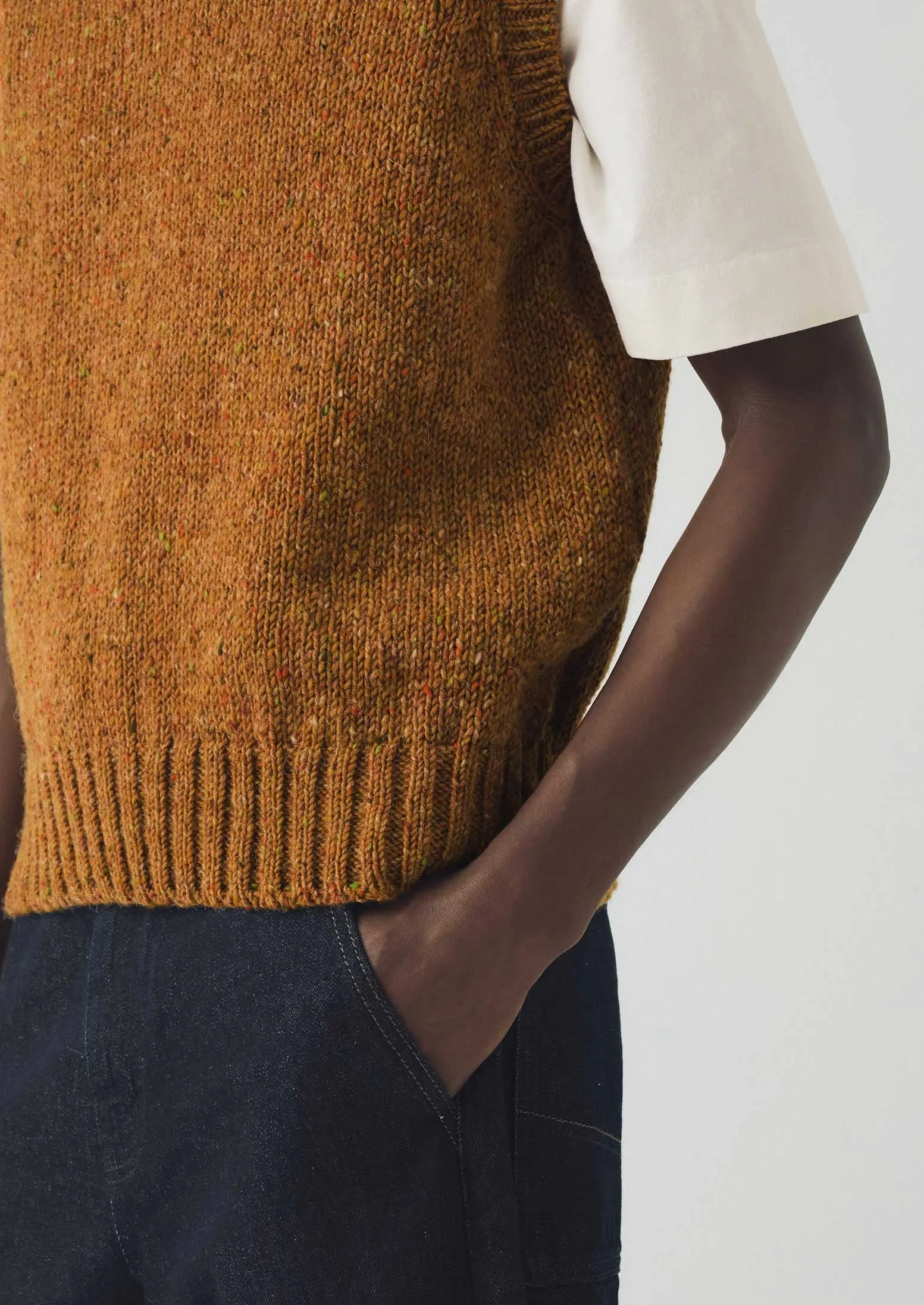 Donegal Wool Knitted Tank | Ochre sold by TOAST product image thumbnail 3