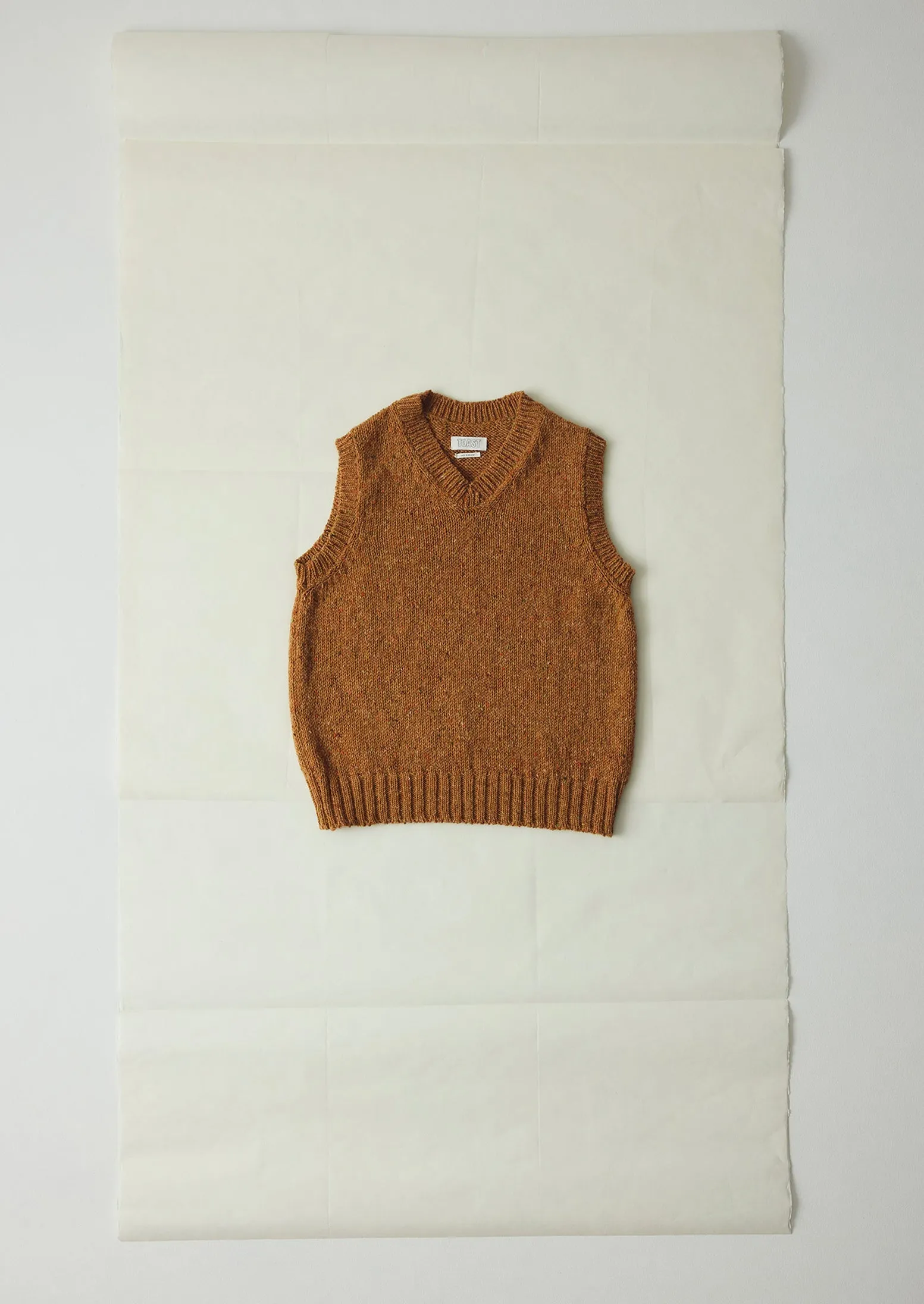 Donegal Wool Knitted Tank | Ochre sold by TOAST