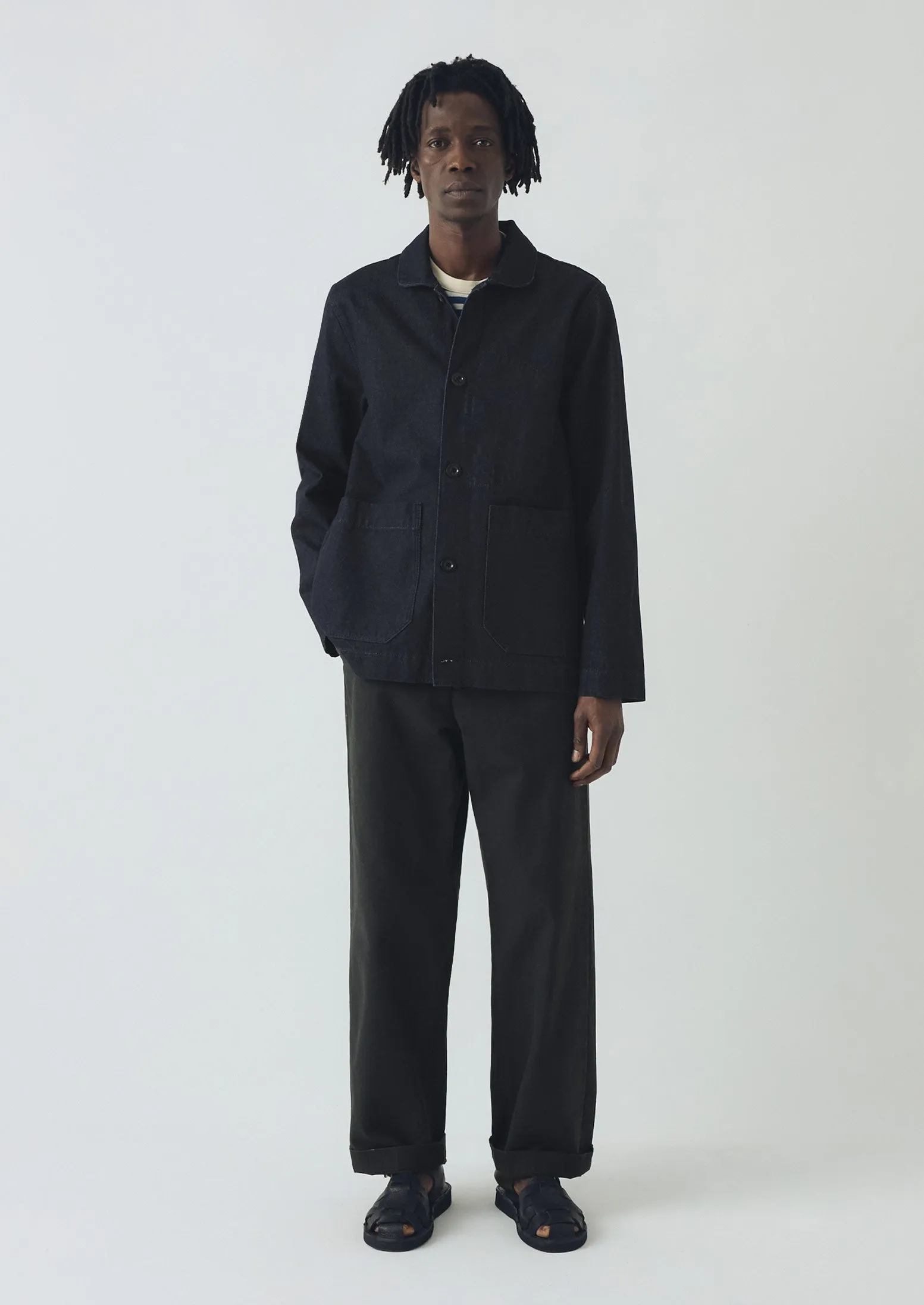 Denim Chore Jacket | Indigo sold by TOAST product image thumbnail 4