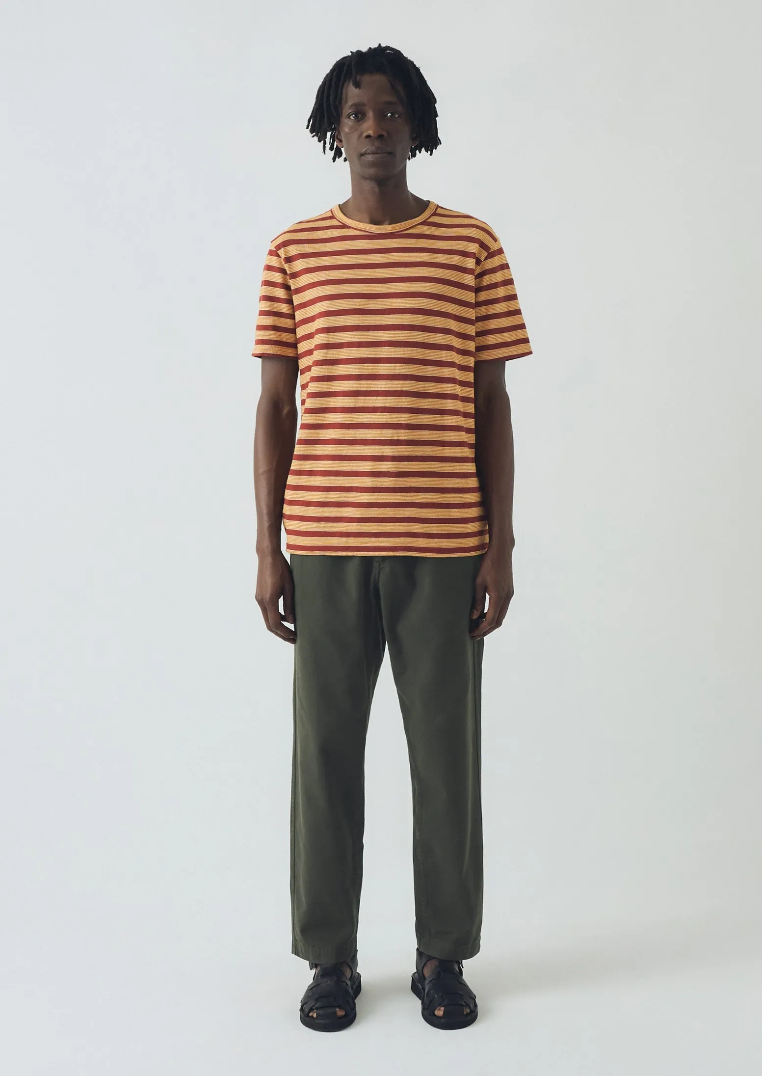 Theo Cotton Stripe Short Sleeve Tee | Red Rock sold by TOAST product image thumbnail 2