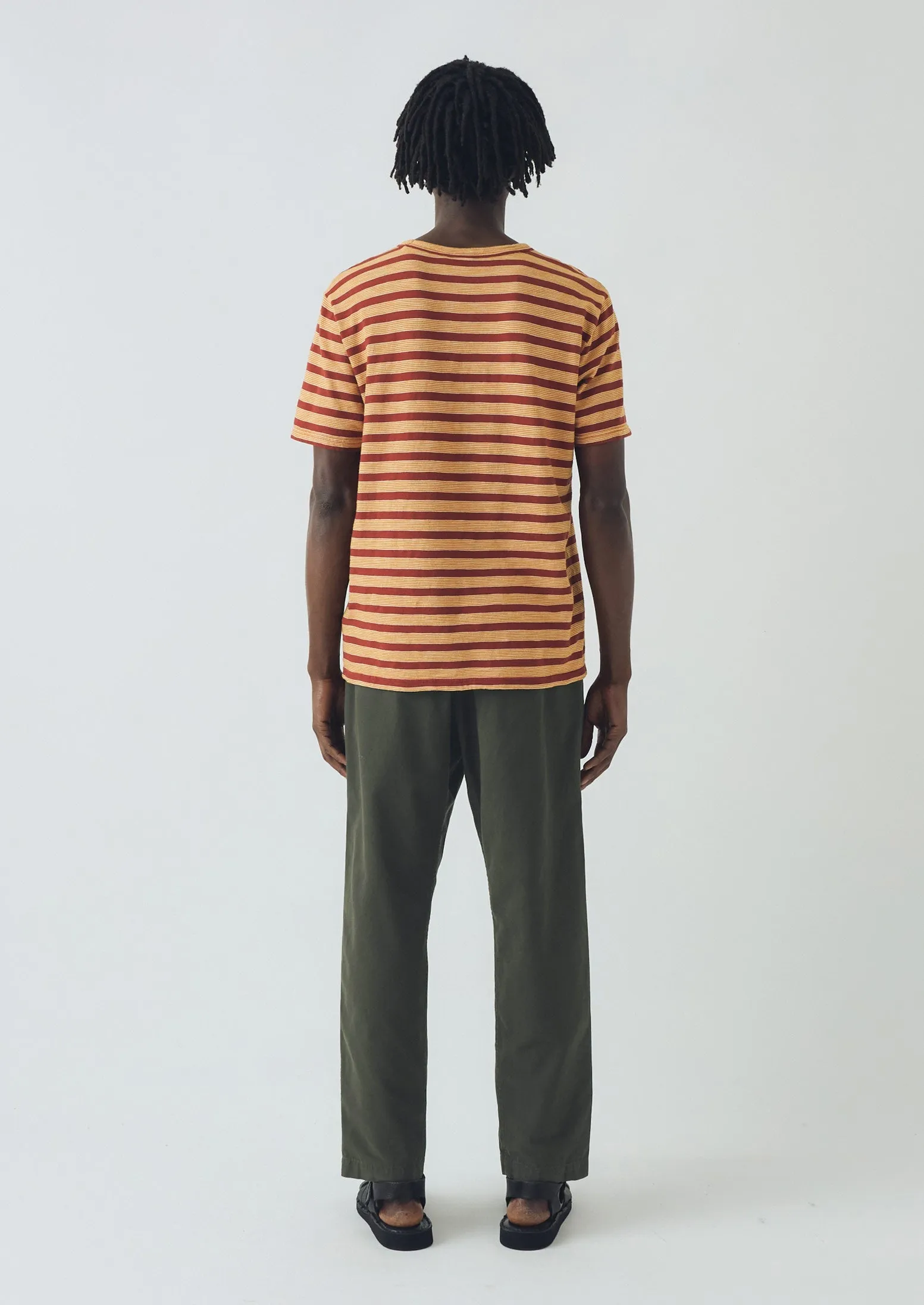 Theo Cotton Stripe Short Sleeve Tee | Red Rock sold by TOAST product image thumbnail 4