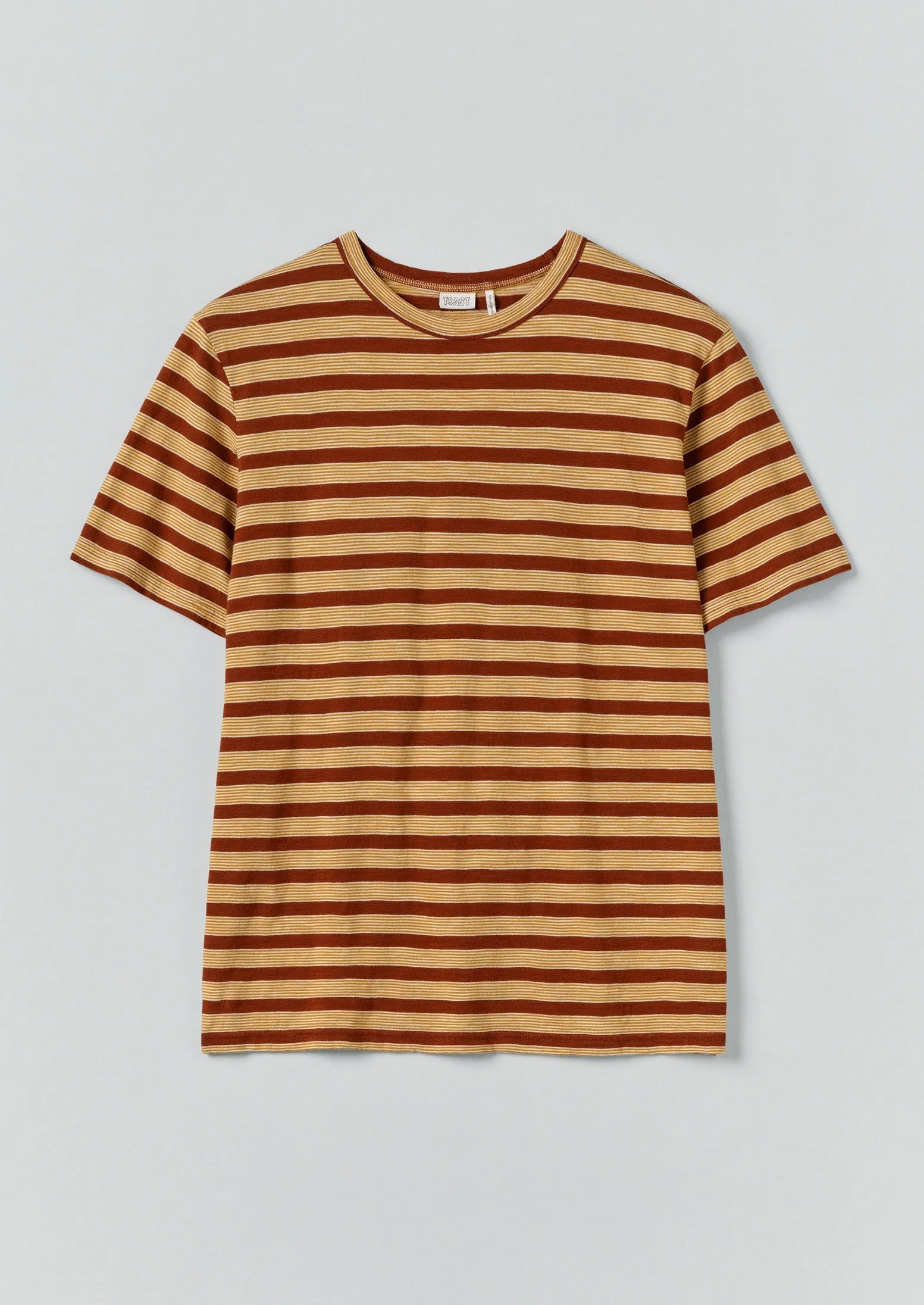 Theo Cotton Stripe Short Sleeve Tee | Red Rock sold by TOAST