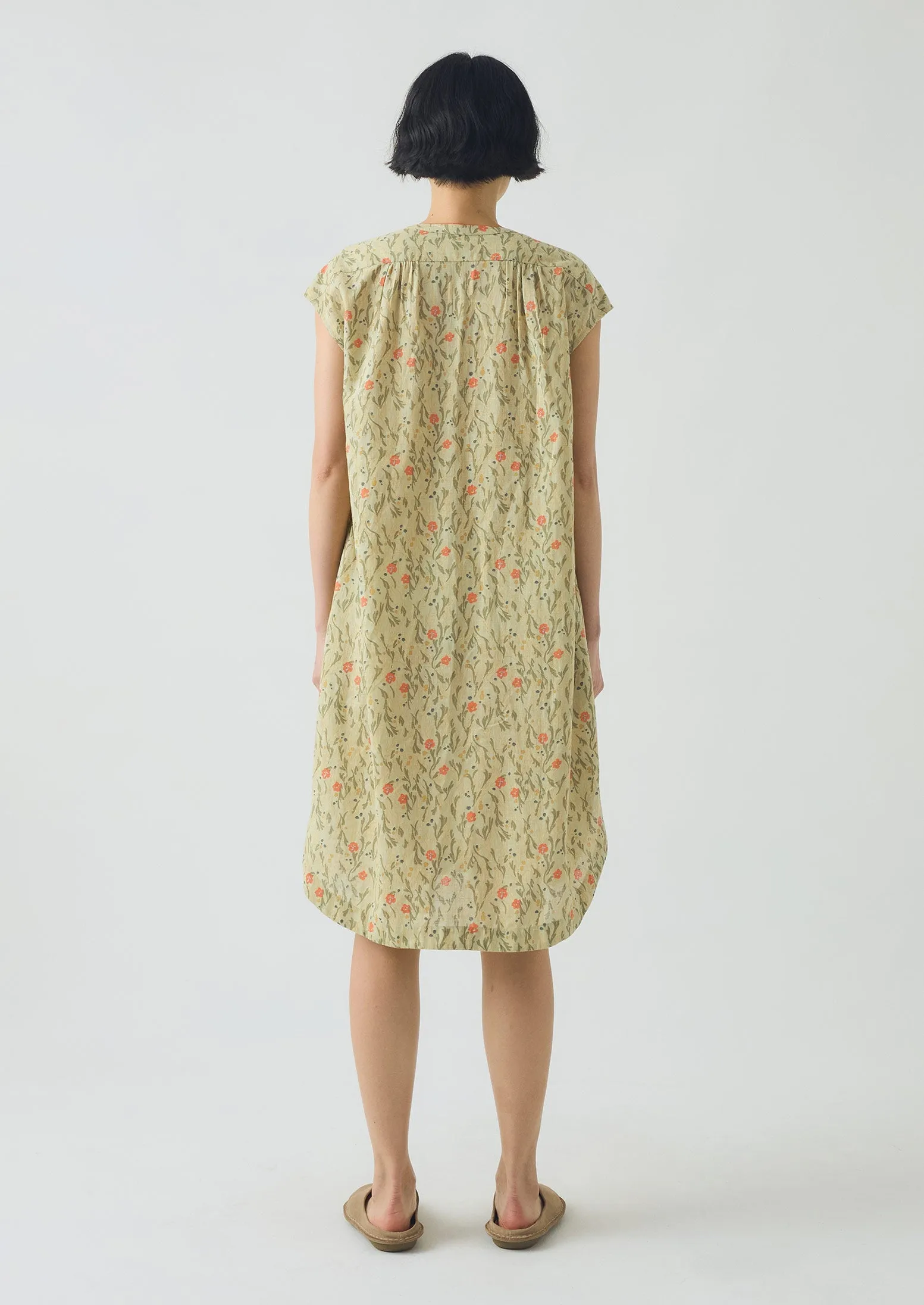 Seaweed Print Nightdress | Light Sage sold by TOAST product image thumbnail 3