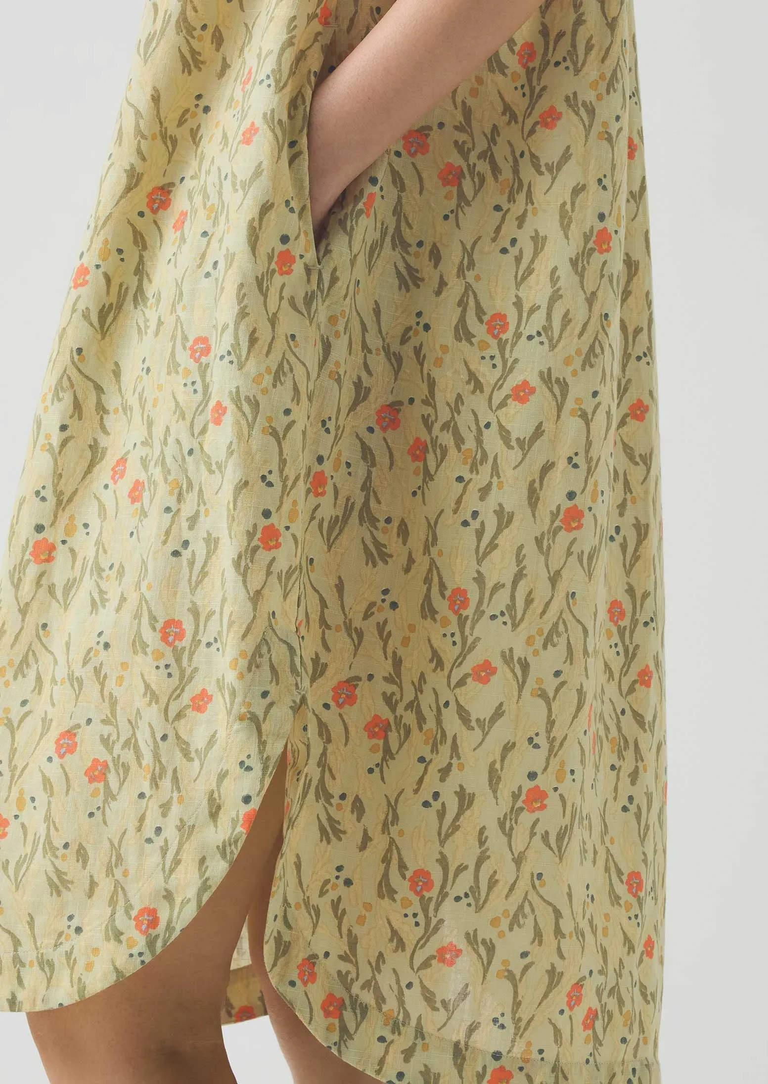 Seaweed Print Nightdress | Light Sage sold by TOAST product image thumbnail 4