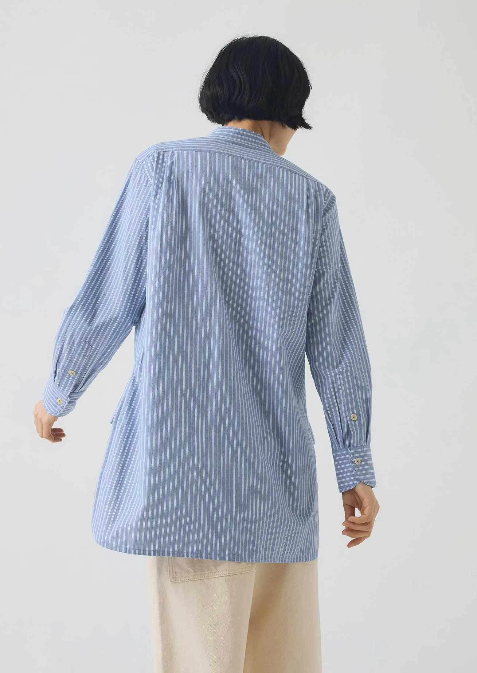 Taro Stripe Shirt | Light Blue sold by TOAST product image thumbnail 4