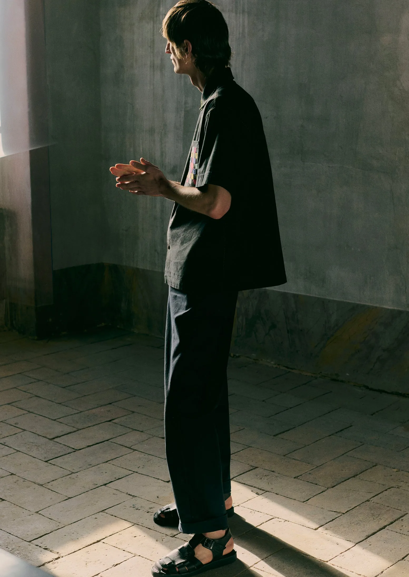 Overdyed Hand Embroidered Shirt | Graphite Multi sold by TOAST product image thumbnail 3