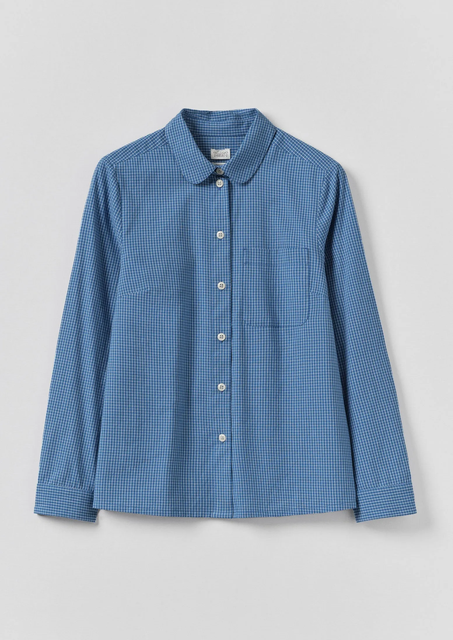 Ollie Check Shirt | Mid Blue sold by TOAST