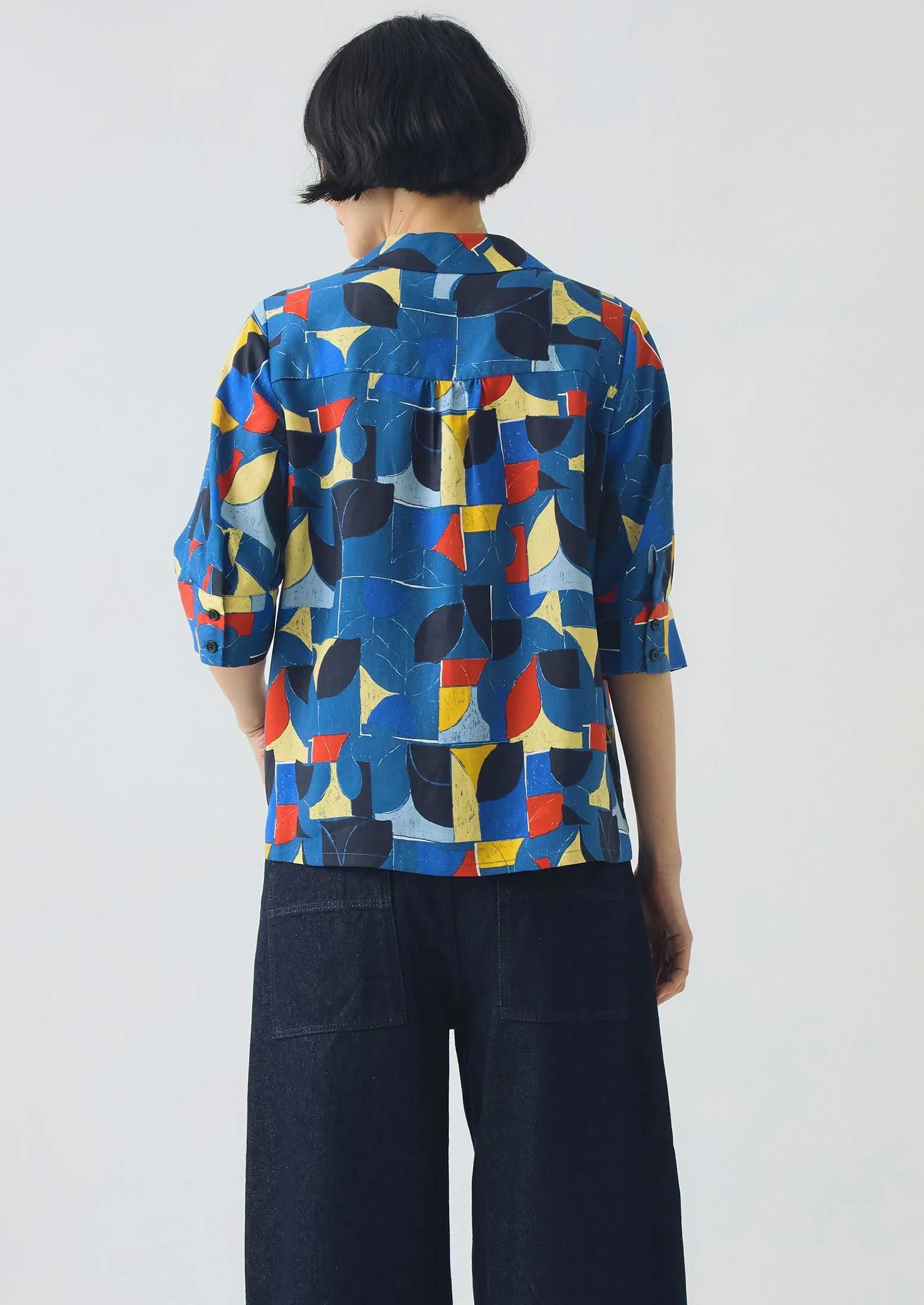 Gia Paintbox Print Shirt | Delft sold by TOAST product image thumbnail 3