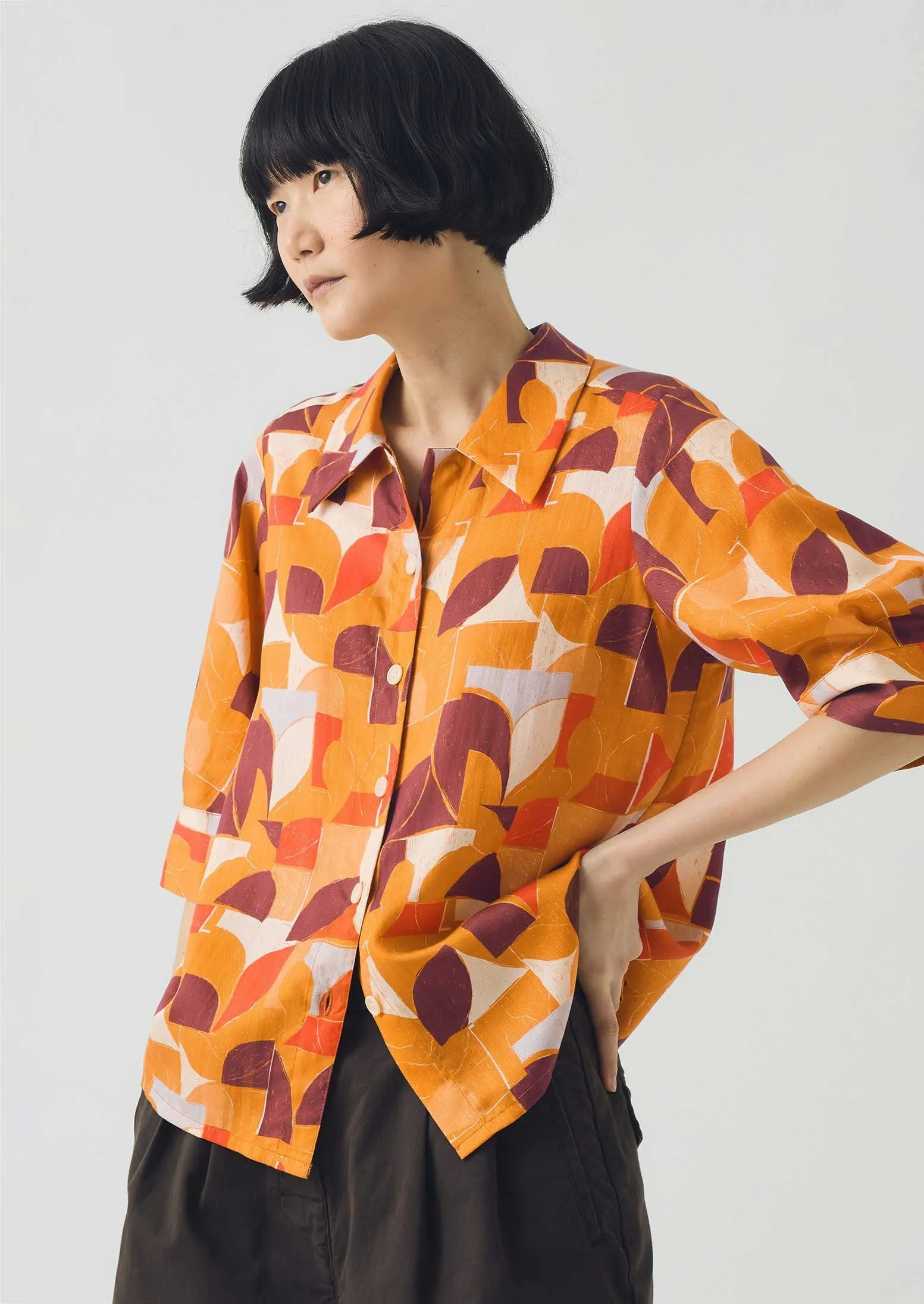 Gia Paintbox Print Shirt | Ginger sold by TOAST product image thumbnail 2