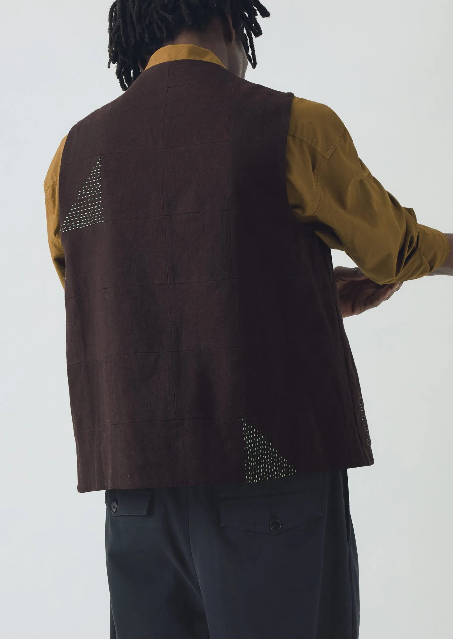 Patchwork Kantha Gilet | Pine sold by TOAST product image thumbnail 4