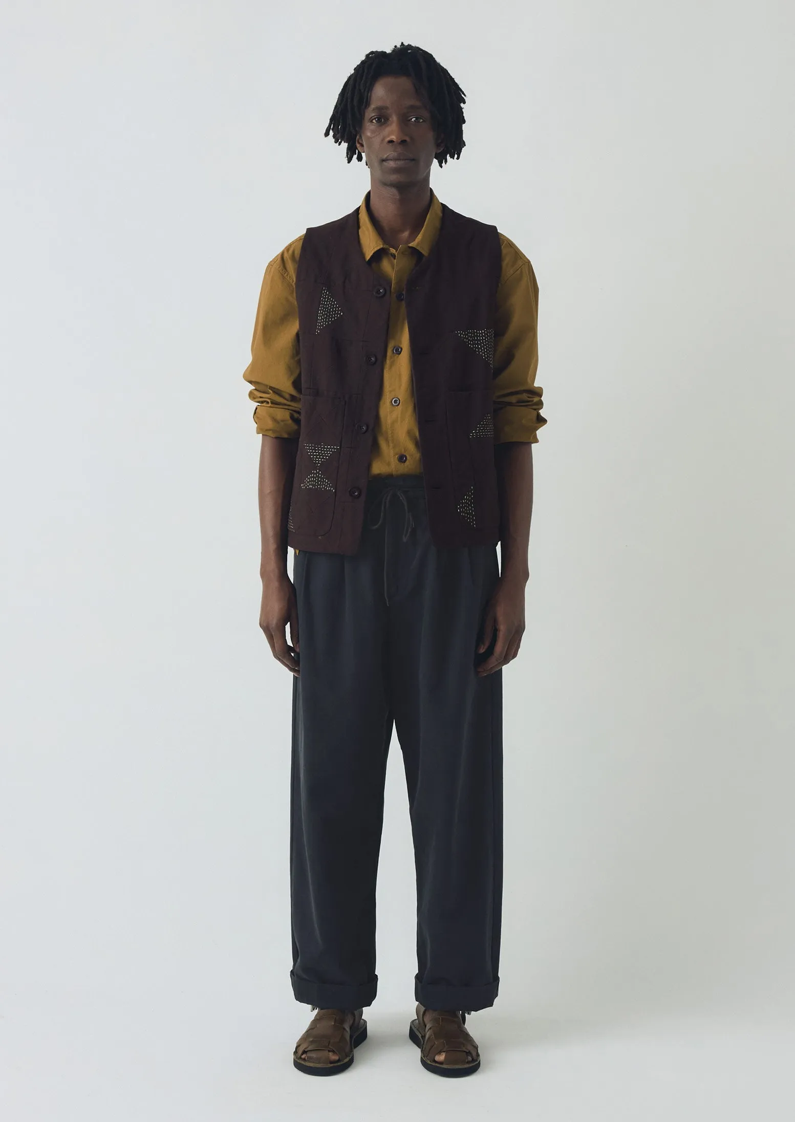 Patchwork Kantha Gilet | Pine sold by TOAST product image thumbnail 5