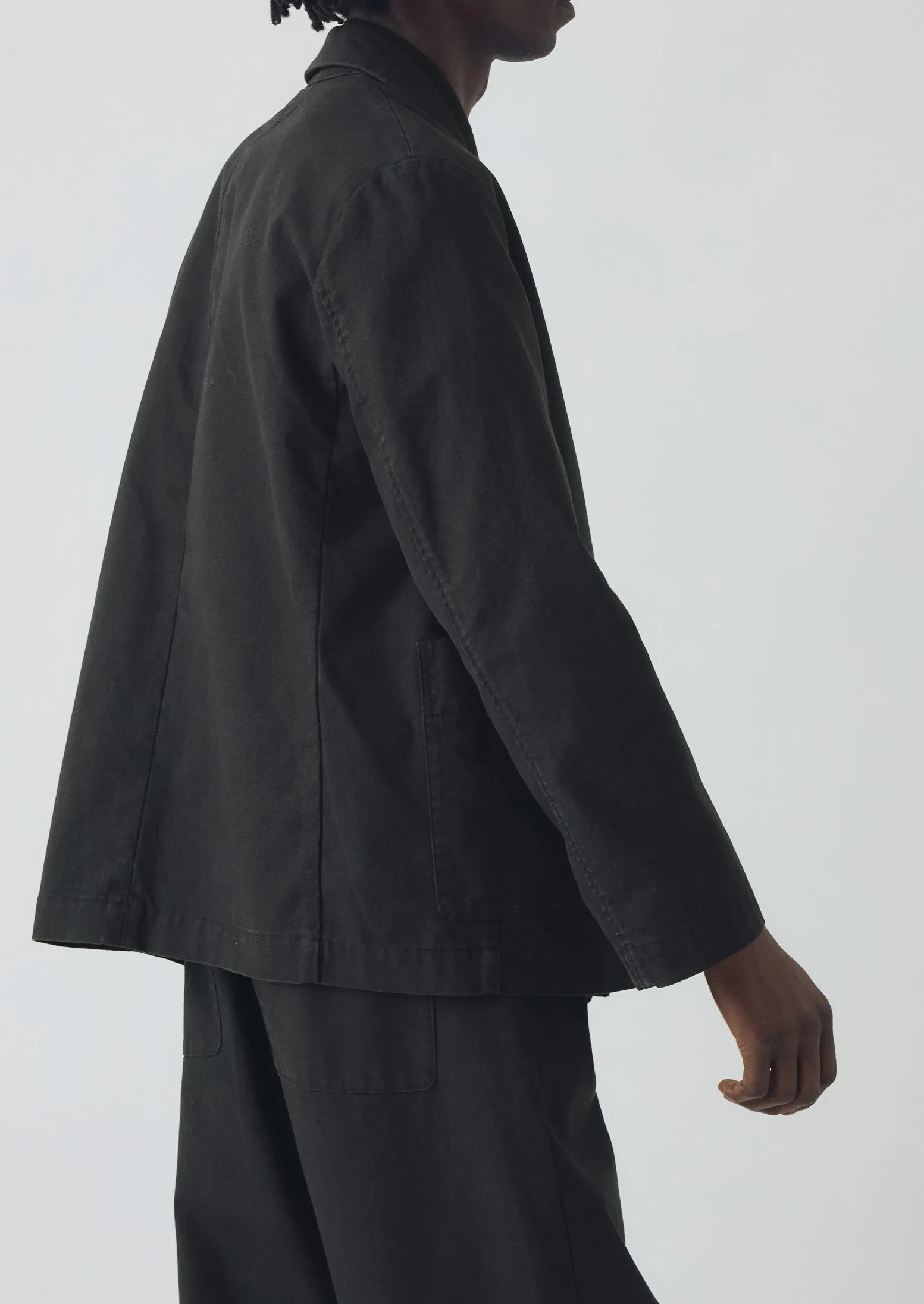 Cotton Canvas Breasted Jacket | Slate sold by TOAST product image thumbnail 5