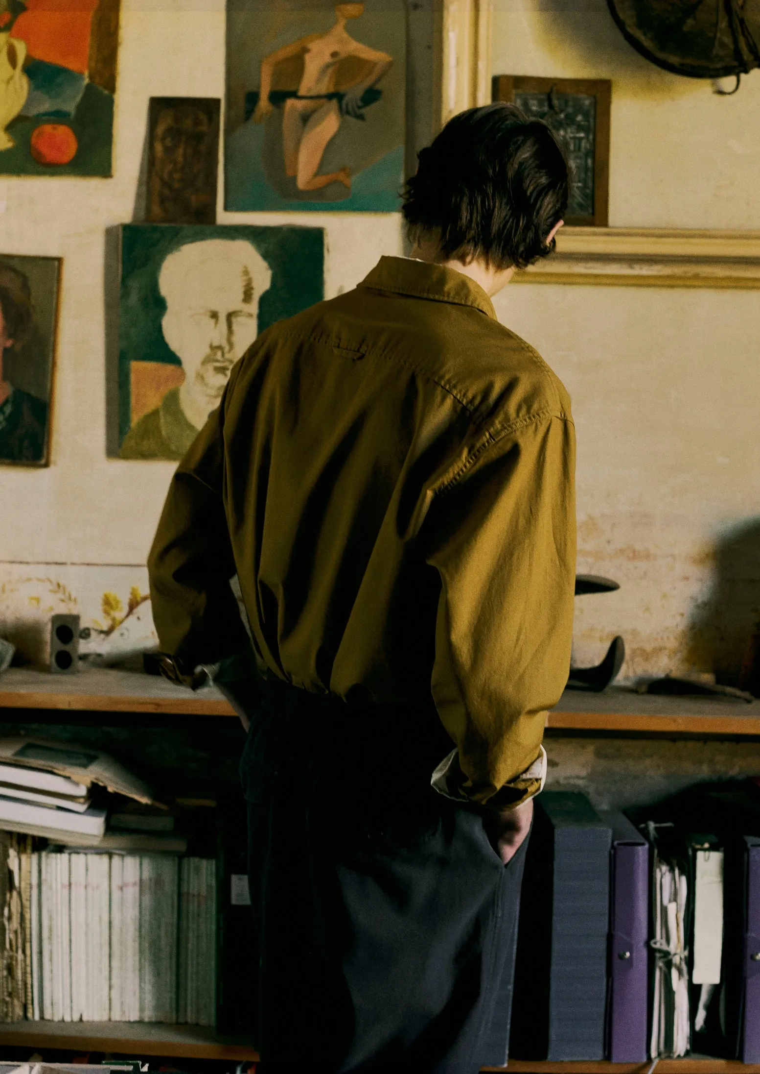 Garment Dyed Oxford Shirt | Old Gold sold by TOAST product image thumbnail 2