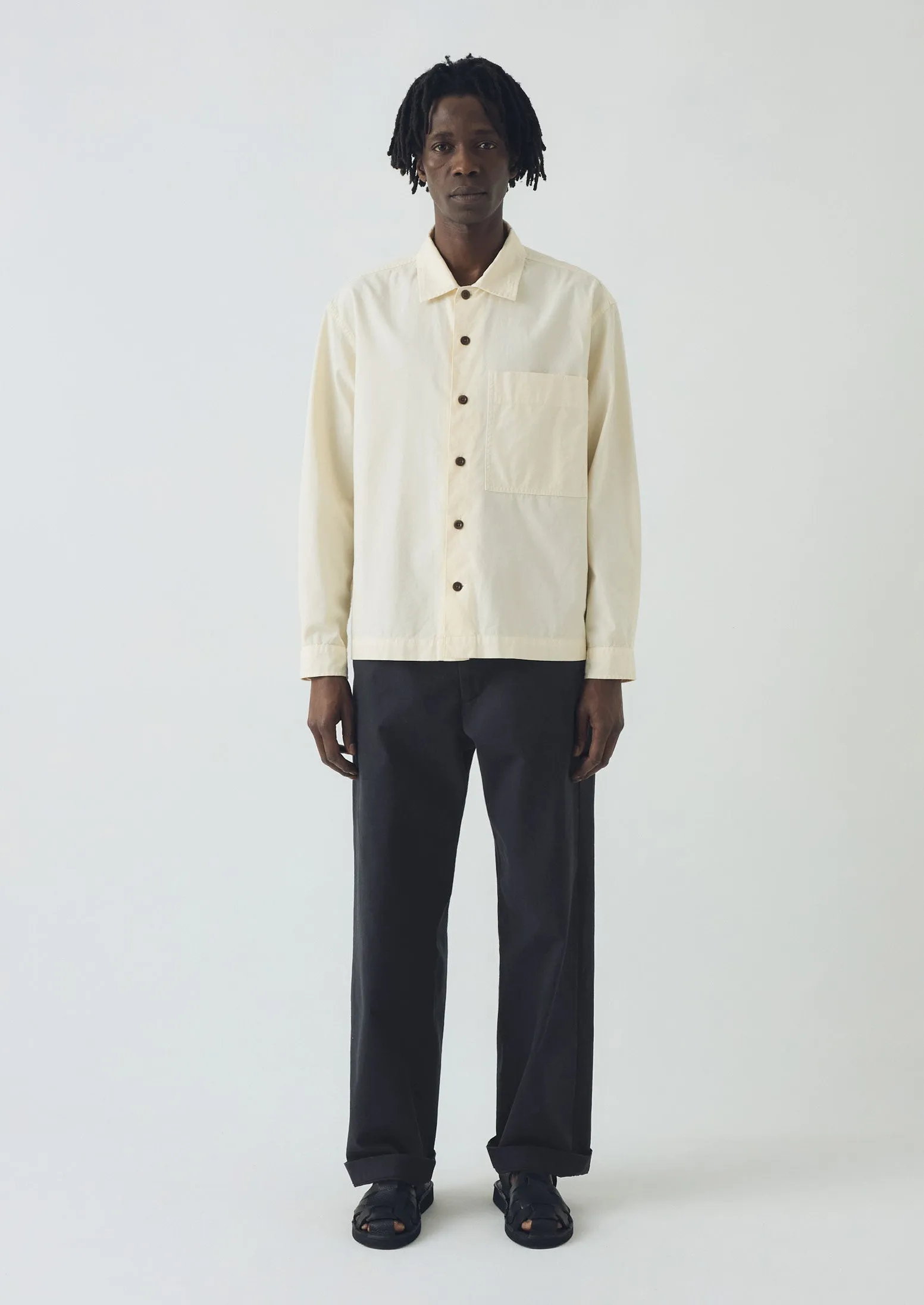 Garment Dyed Oxford Shirt | Ecru sold by TOAST product image thumbnail 3